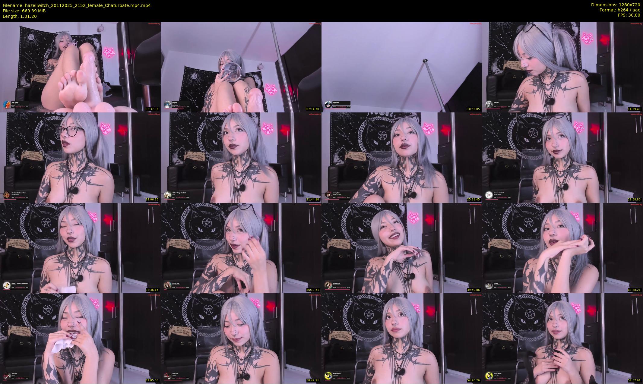 hazellwitch — 62 minute Chaturbate female cam show recording, 720p, Nov 20, 2025