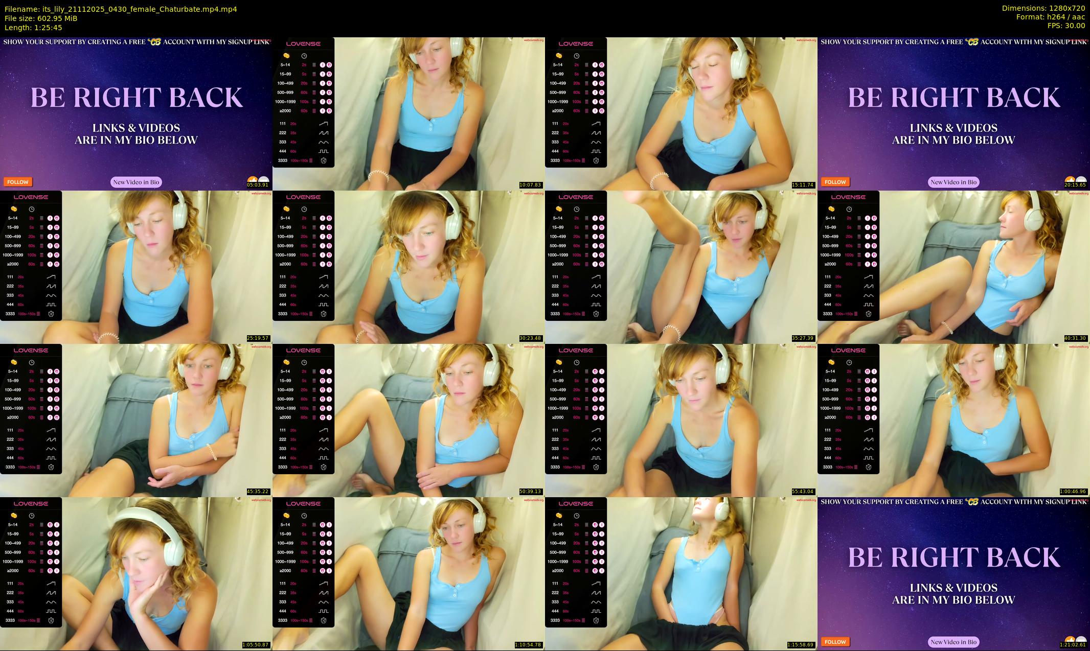 its_lily — 86 minute Chaturbate female cam show recording, 720p, Nov 21, 2025