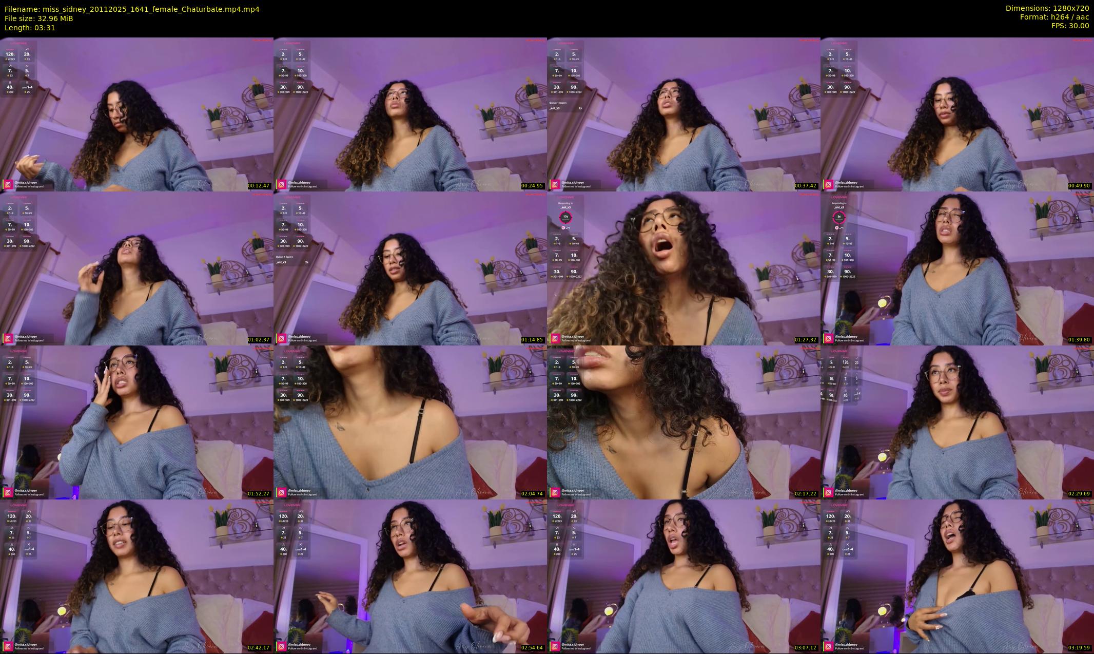 miss_sidney — 4 minute Chaturbate female cam show recording, 720p, Nov 20, 2025