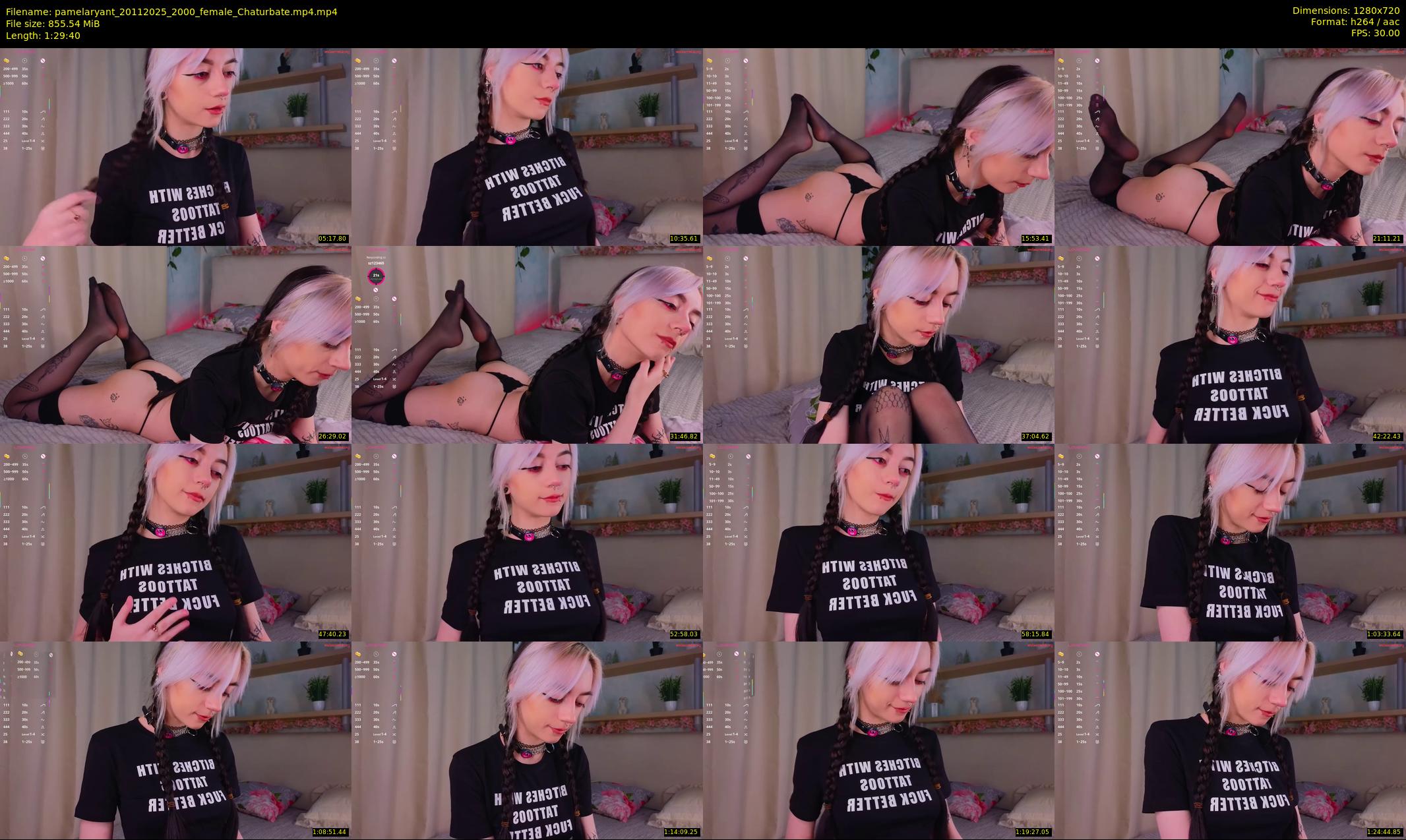 pamelaryant — 90 minute Chaturbate female cam show recording, 720p, Nov 20, 2025