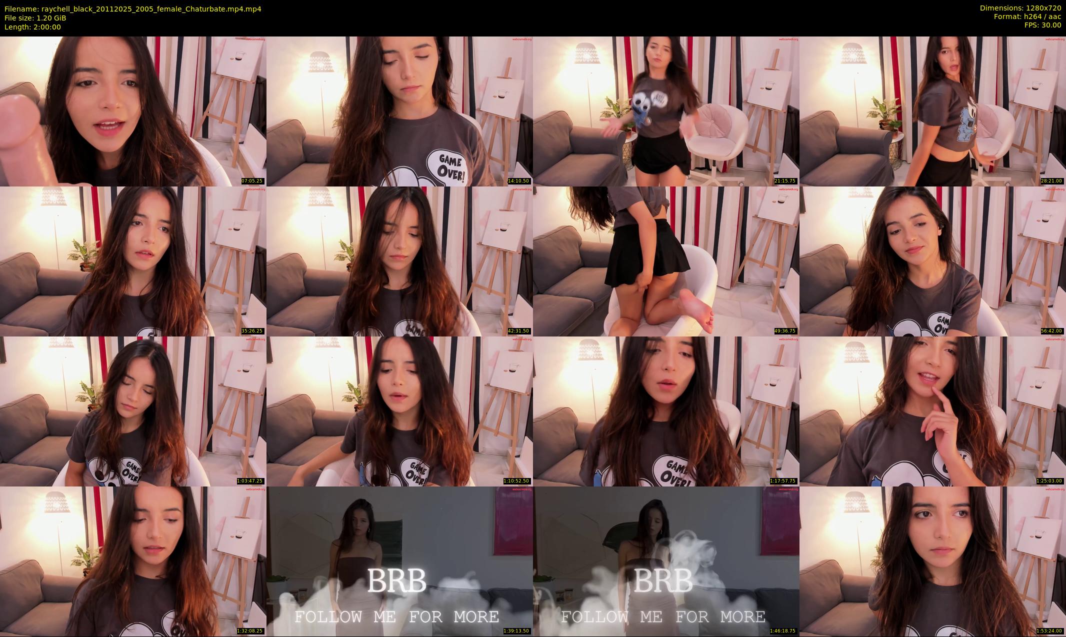 raychell_black — 120 minute Chaturbate female cam show recording, 720p, Nov 20, 2025
