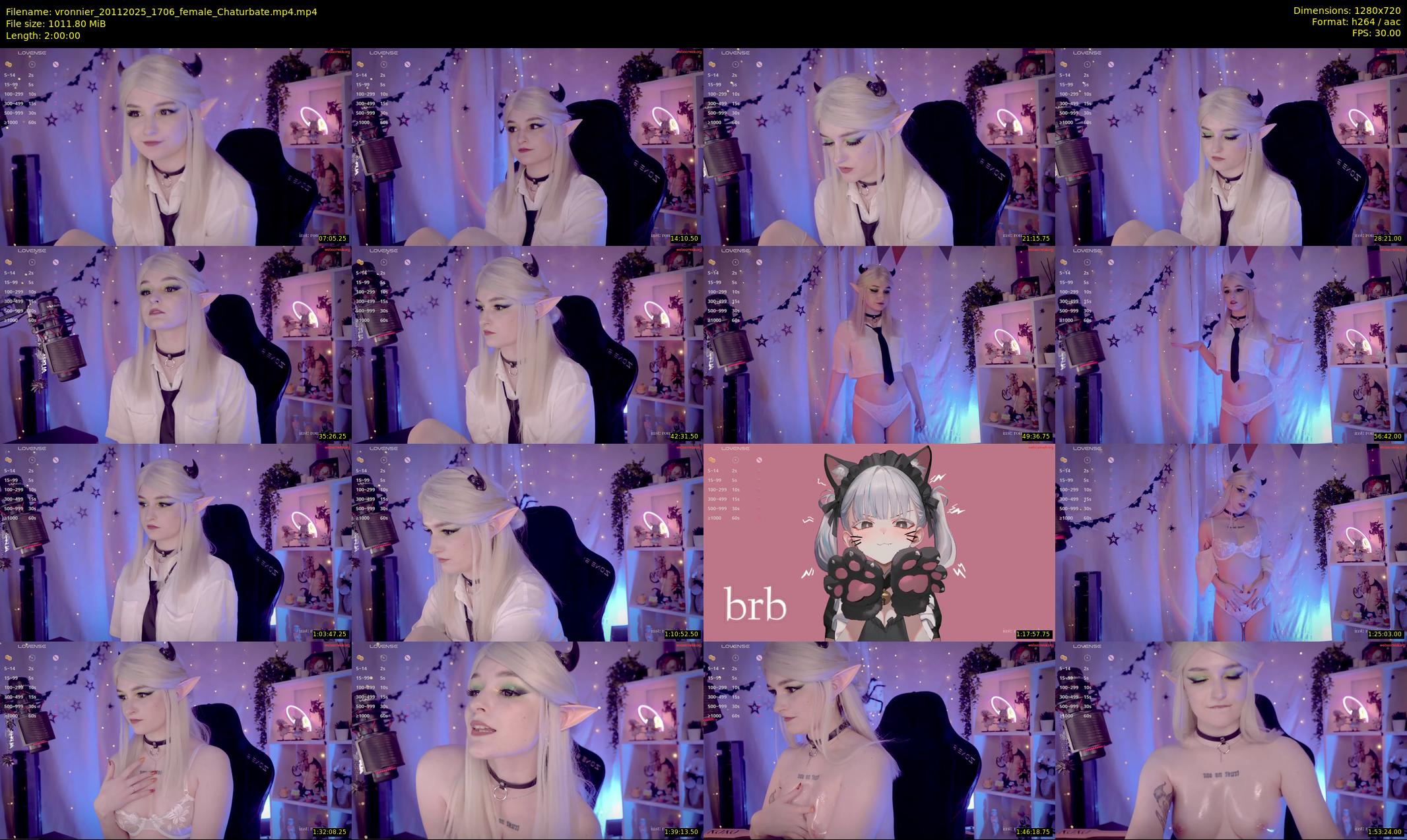 vronnier — 120 minute Chaturbate female cam show recording, 720p, Nov 20, 2025