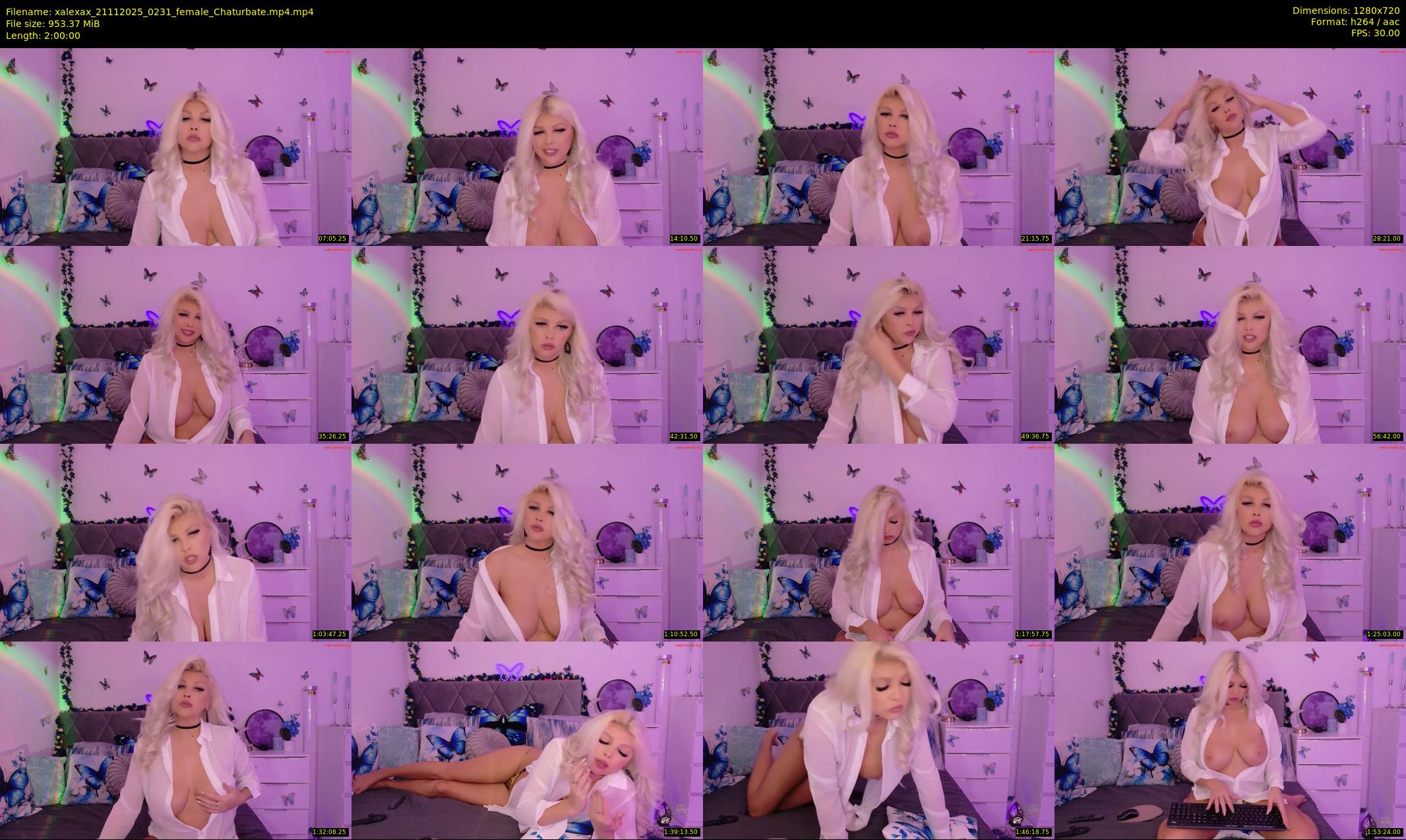 xalexax — 120 minute Chaturbate female cam show recording, 720p, Nov 21, 2025