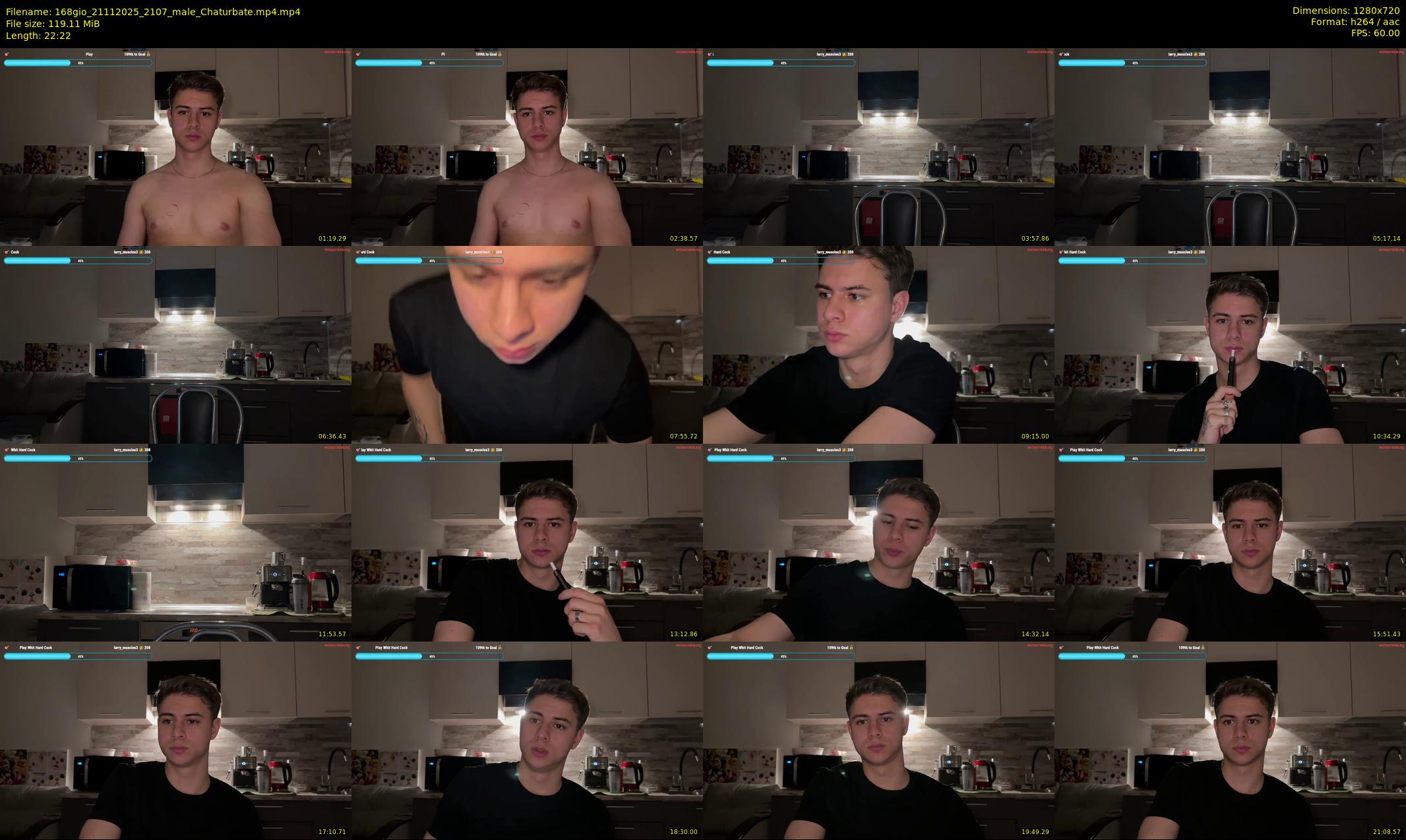 168gio — 23 minute Chaturbate male cam show recording, 720p, Nov 21, 2025