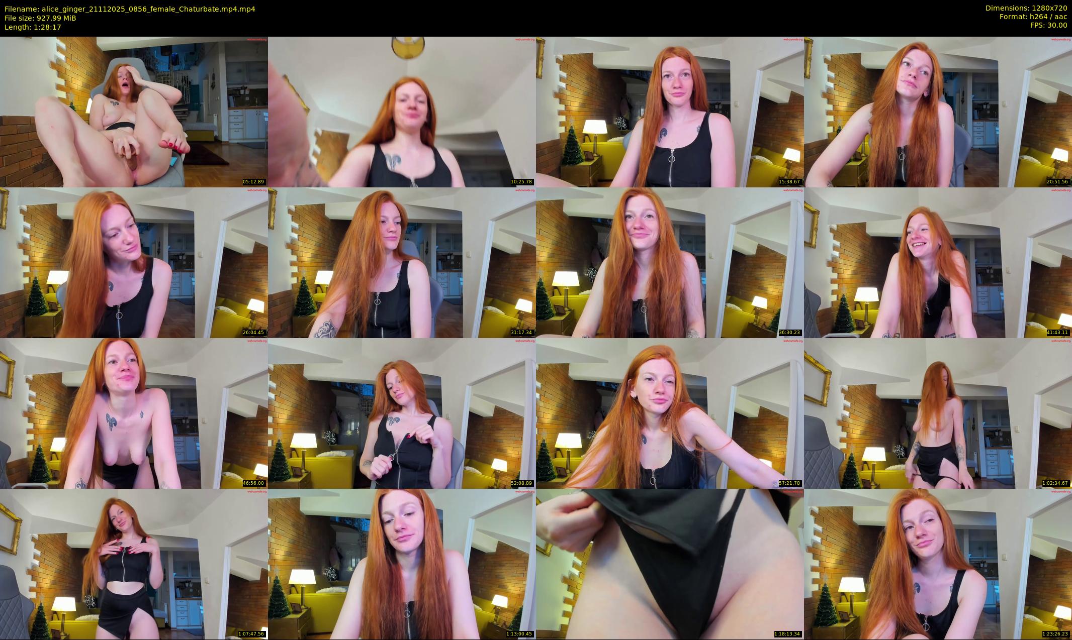 alice_ginger — 89 minute Chaturbate female cam show recording, 720p, Nov 21, 2025