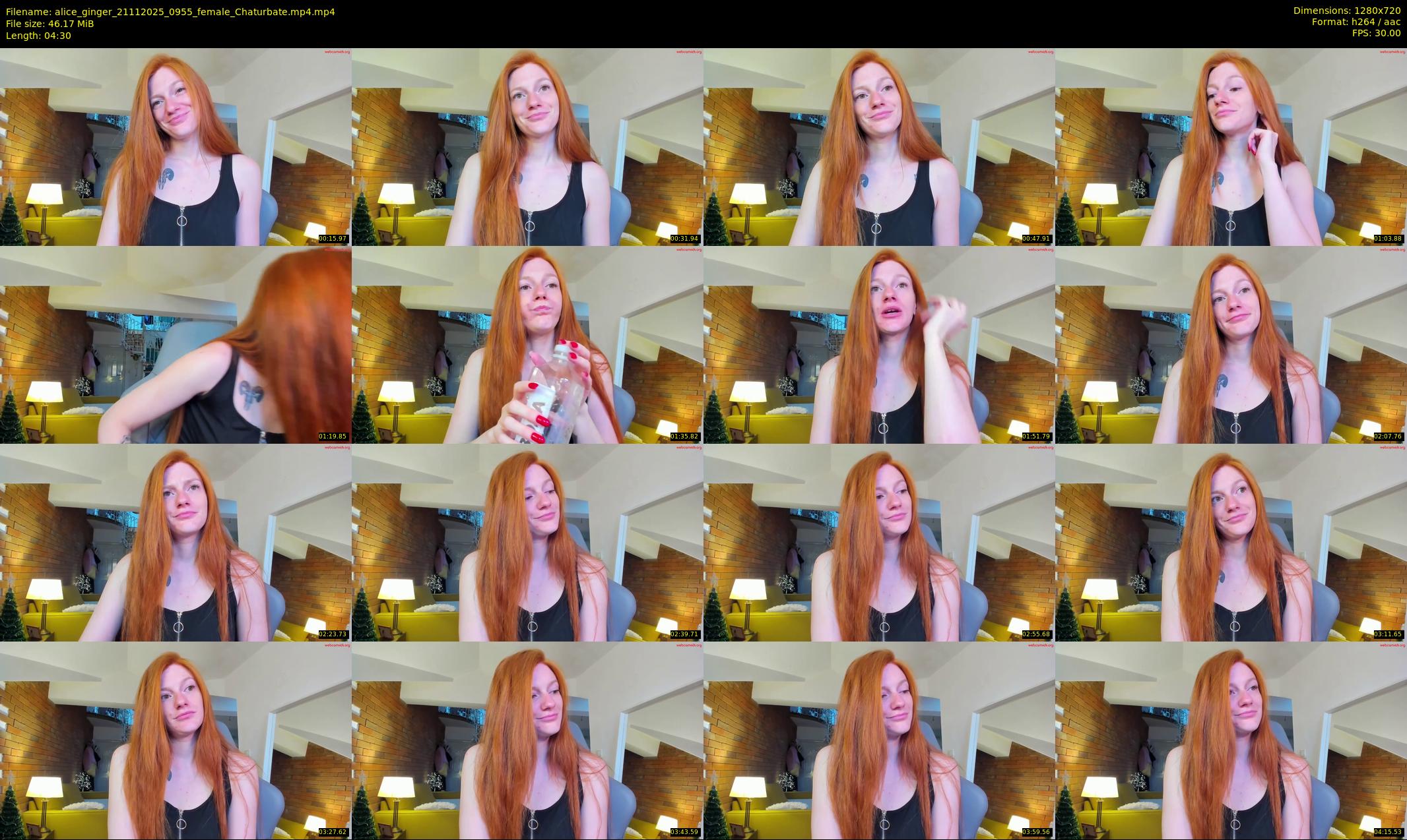 alice_ginger — 5 minute Chaturbate female cam show recording, 720p, Nov 21, 2025