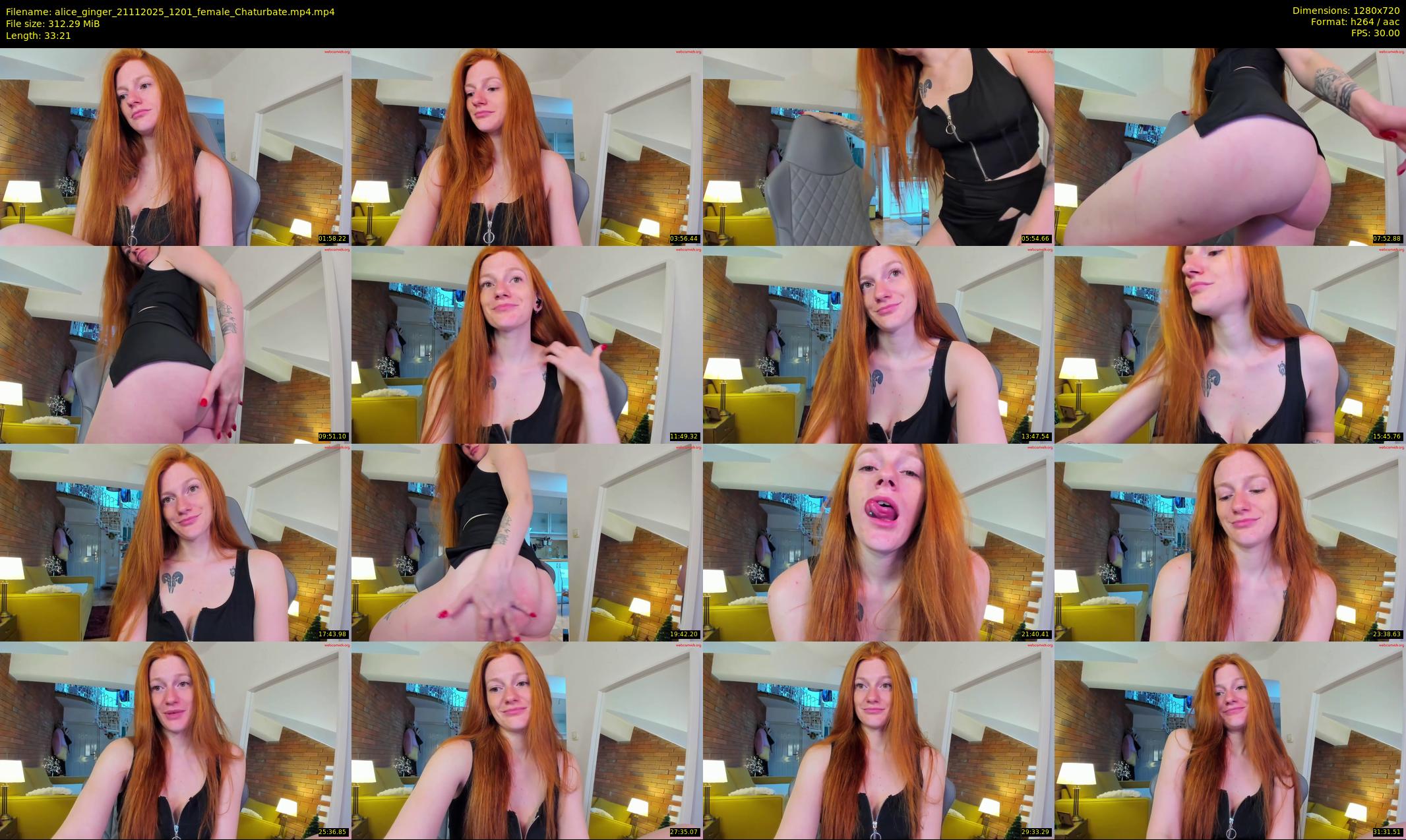 alice_ginger — 34 minute Chaturbate female cam show recording, 720p, Nov 21, 2025