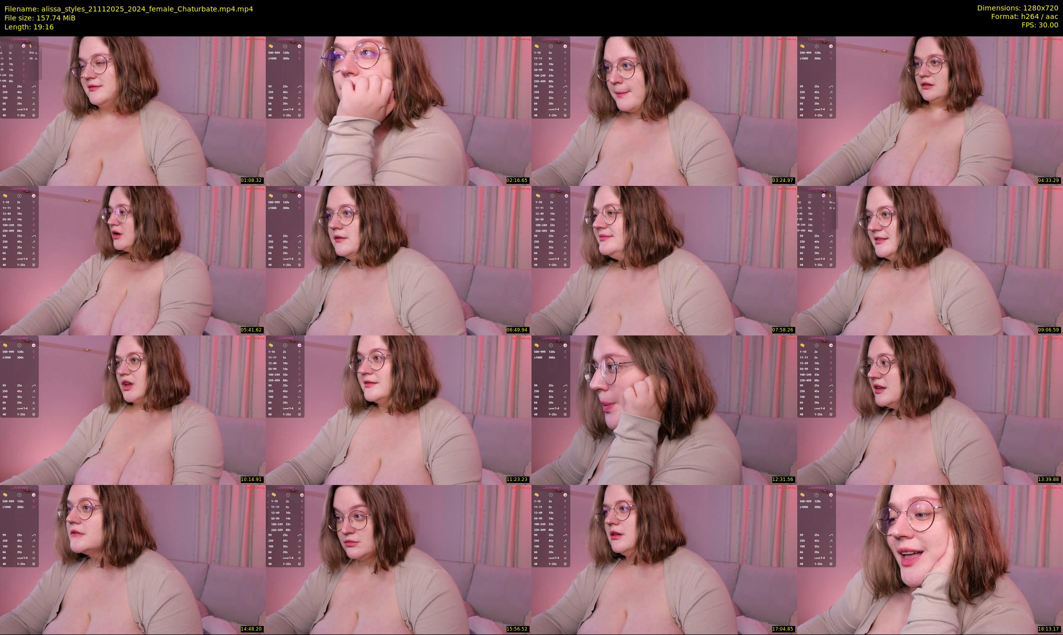 alissa_styles — 20 minute Chaturbate female cam show recording, 720p, Nov 21, 2025