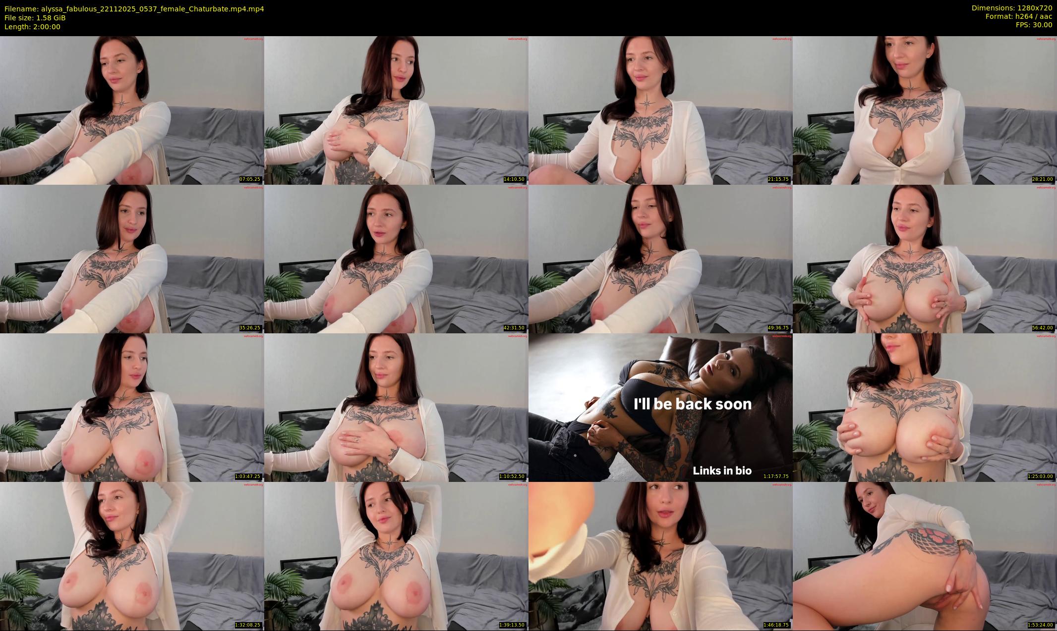 alyssa_fabulous — 120 minute Chaturbate female cam show recording, 720p, Nov 22, 2025
