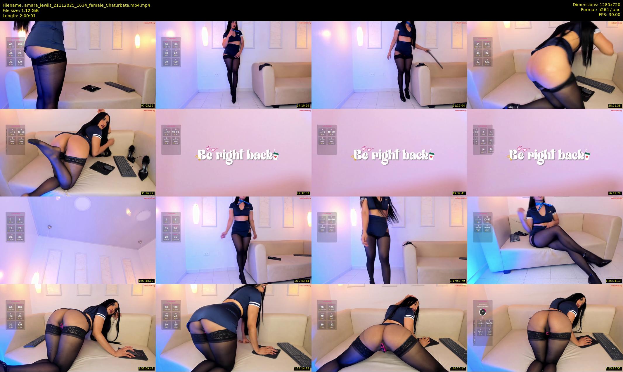 amara_lewiis — 121 minute Chaturbate female cam show recording, 720p, Nov 21, 2025