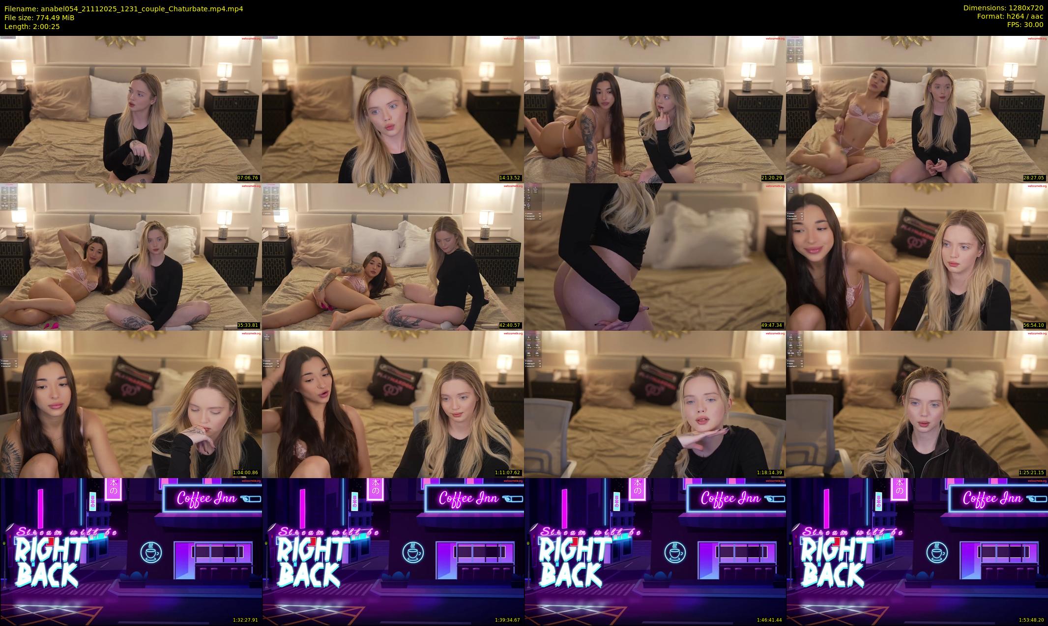 anabel054 — 121 minute Chaturbate female cam show recording, 720p, Nov 21, 2025