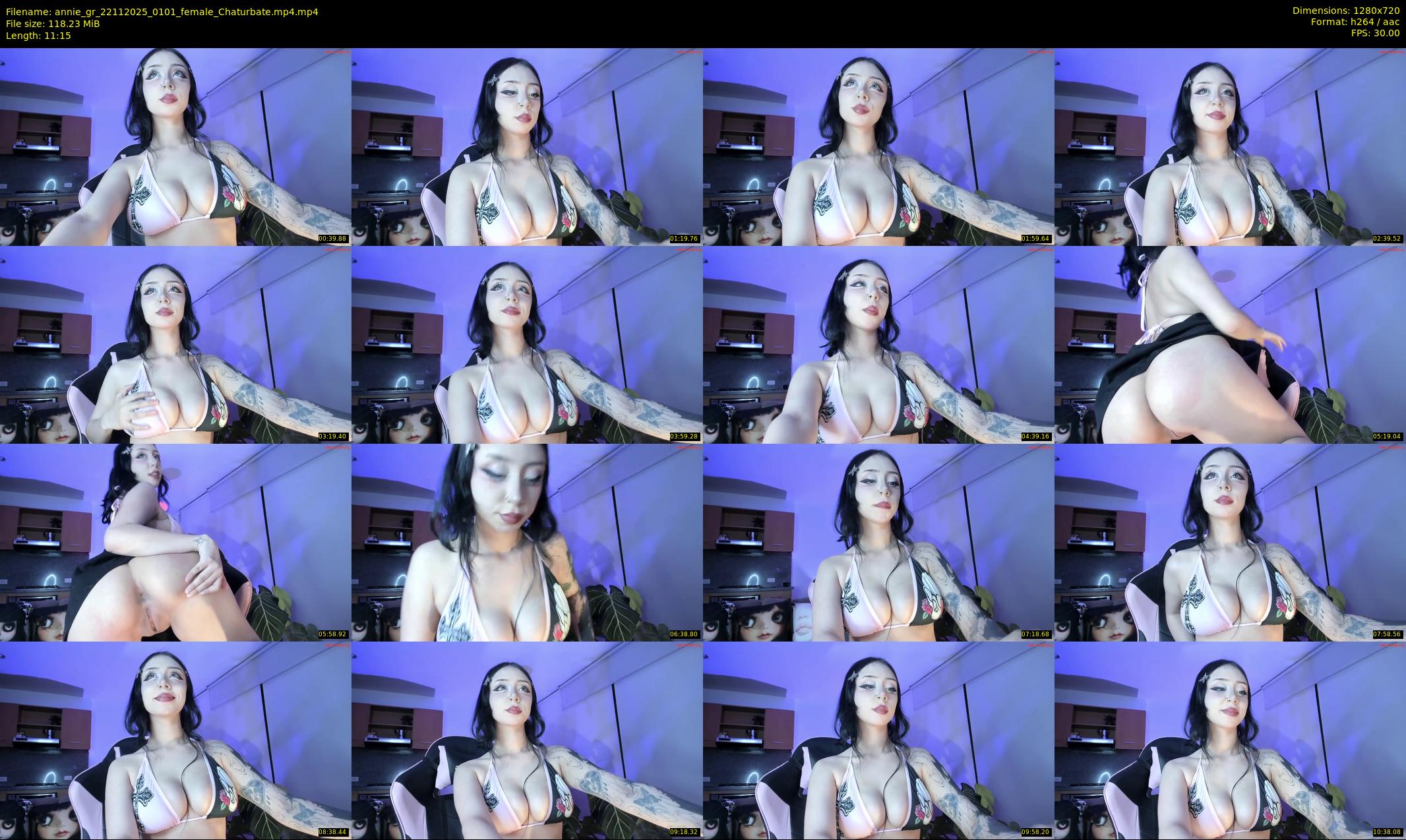 annie_gr — 12 minute Chaturbate female cam show recording, 720p, Nov 22, 2025