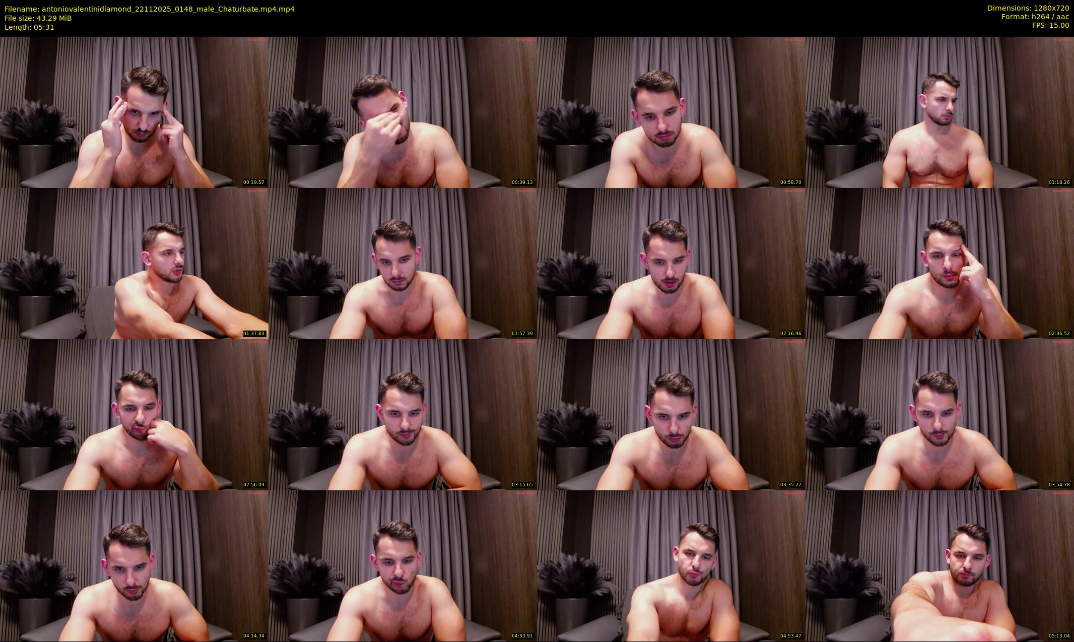 antoniovalentinidiamond — 6 minute Chaturbate male cam show recording, 720p, Nov 22, 2025