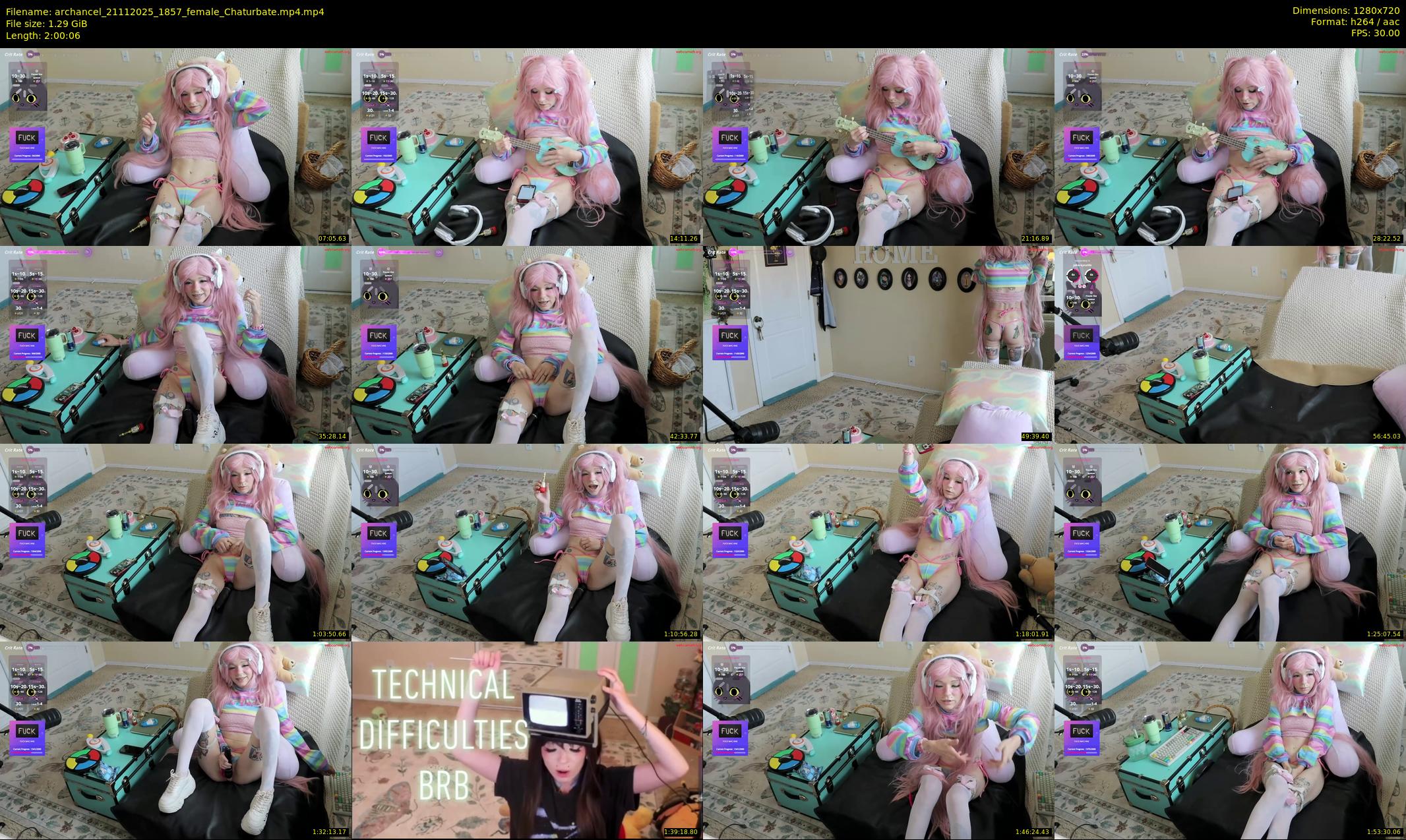 archancel — 121 minute Chaturbate female cam show recording, 720p, Nov 21, 2025