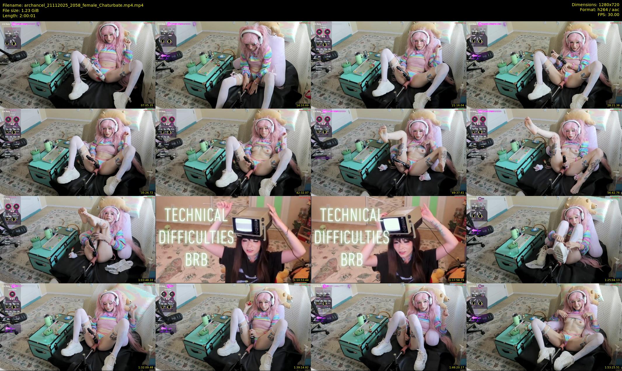 archancel — 121 minute Chaturbate female cam show recording, 720p, Nov 21, 2025