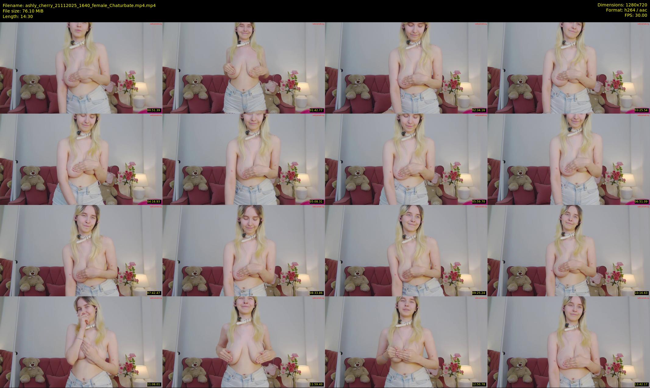 ashly_cherry — 15 minute Chaturbate female cam show recording, 720p, Nov 21, 2025