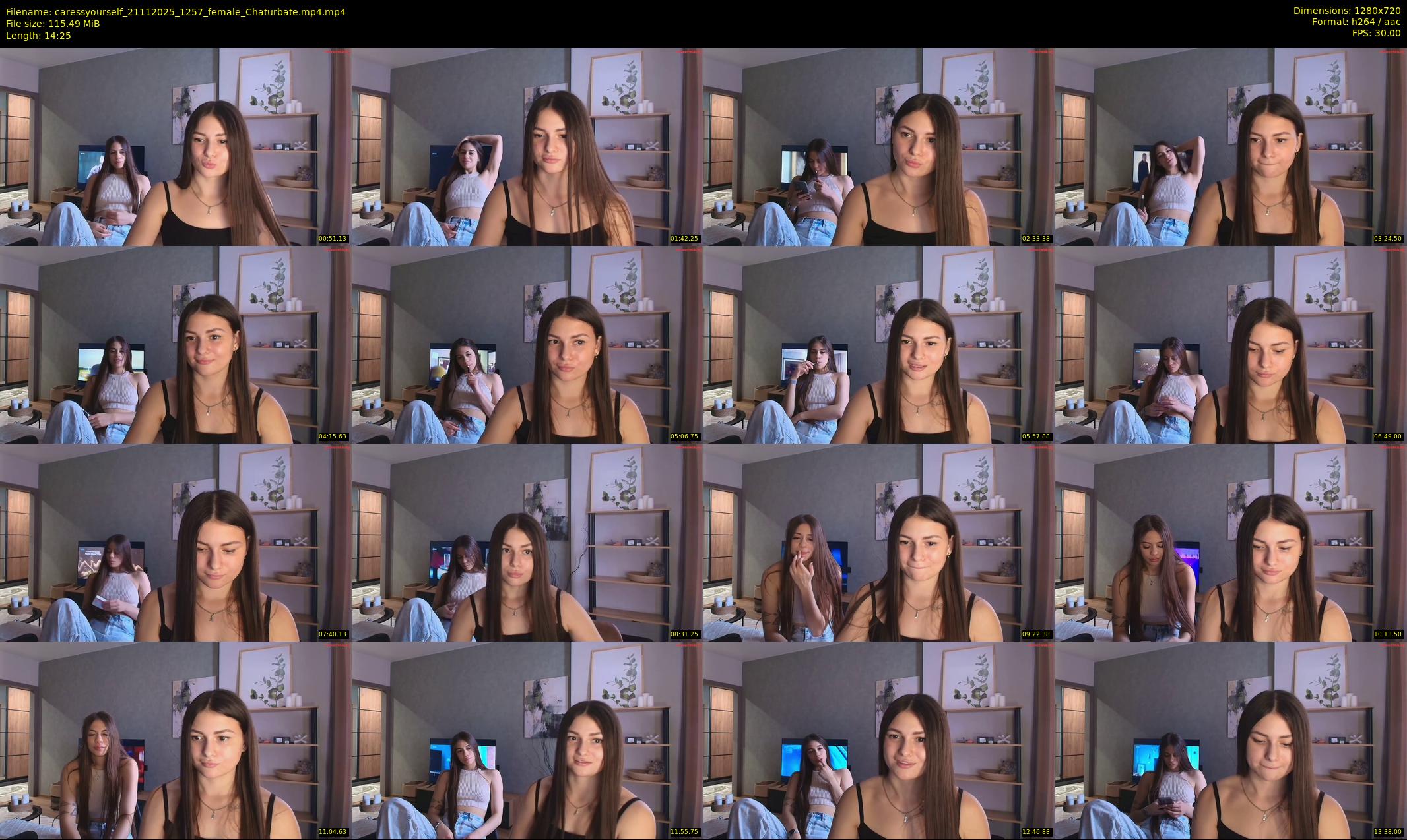 caressyourself — 15 minute Chaturbate female cam show recording, 720p, Nov 21, 2025