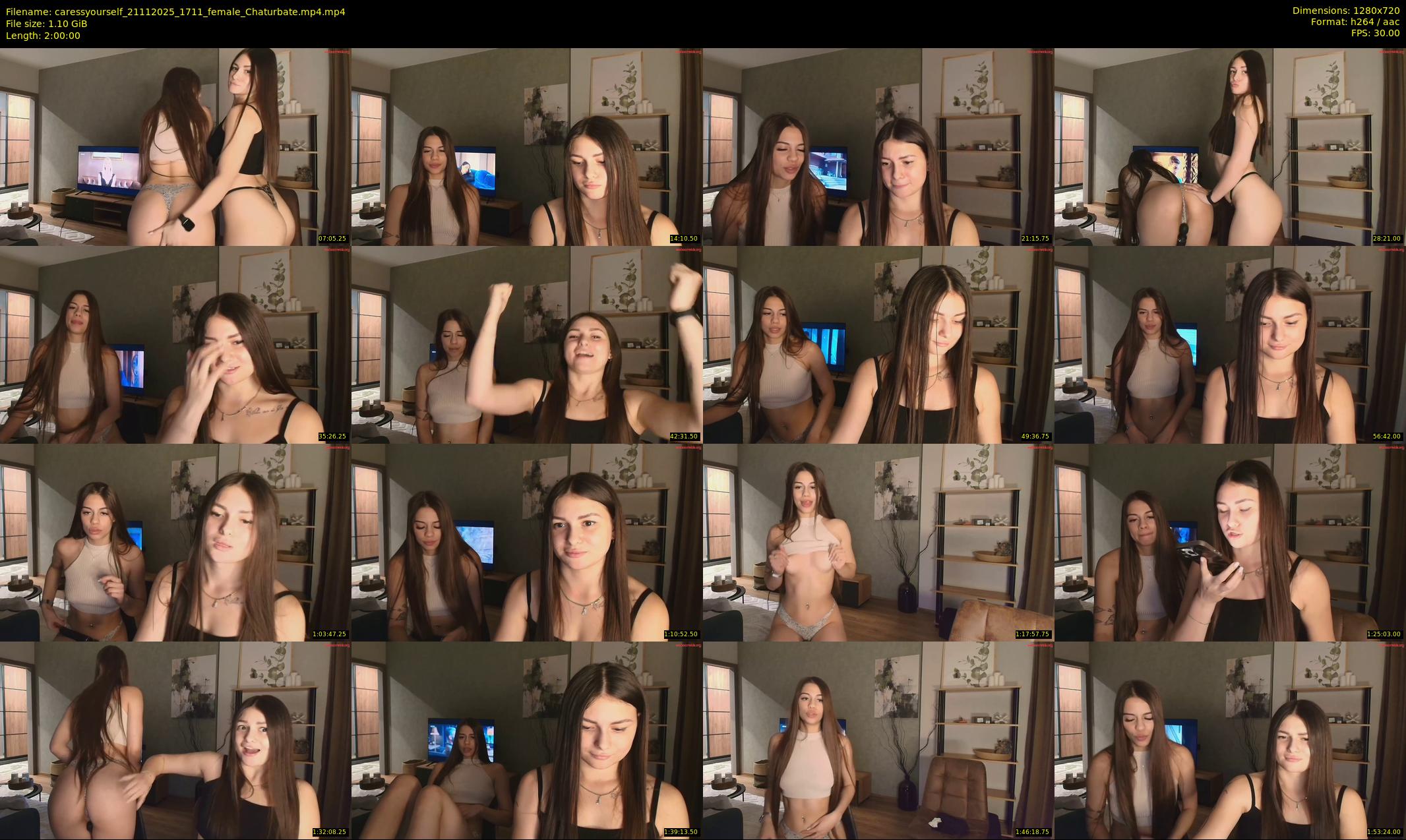 caressyourself — 120 minute Chaturbate female cam show recording, 720p, Nov 21, 2025
