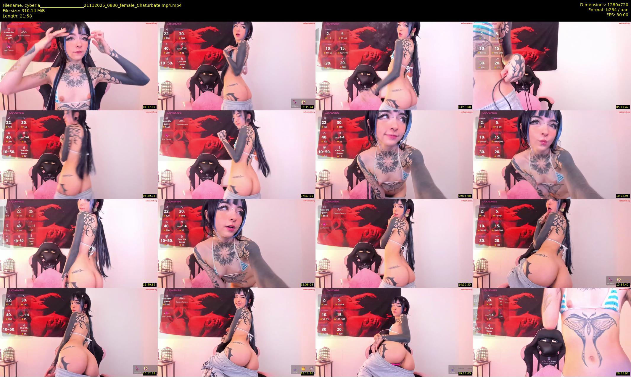 cyberia____________________ — 22 minute Chaturbate female cam show recording, 720p, Nov 21, 2025