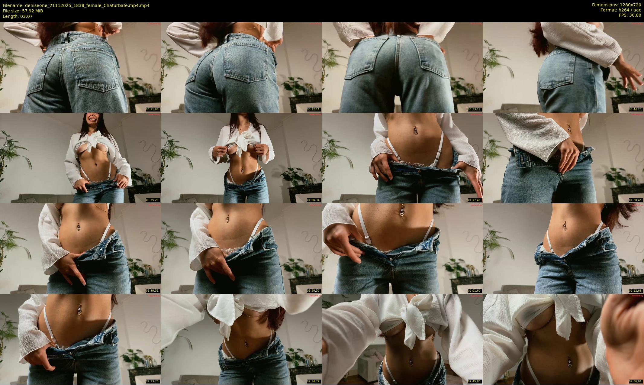 deniseone — 4 minute Chaturbate female cam show recording, 720p, Nov 21, 2025