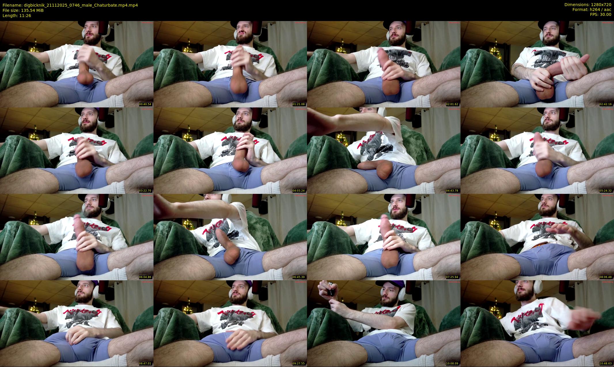 digbicknik — 12 minute Chaturbate male cam show recording, 720p, Nov 21, 2025