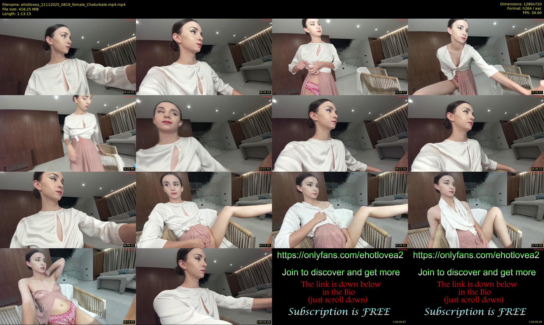 ehotlovea — 74 minute Chaturbate female cam show recording, 720p, Nov 21, 2025