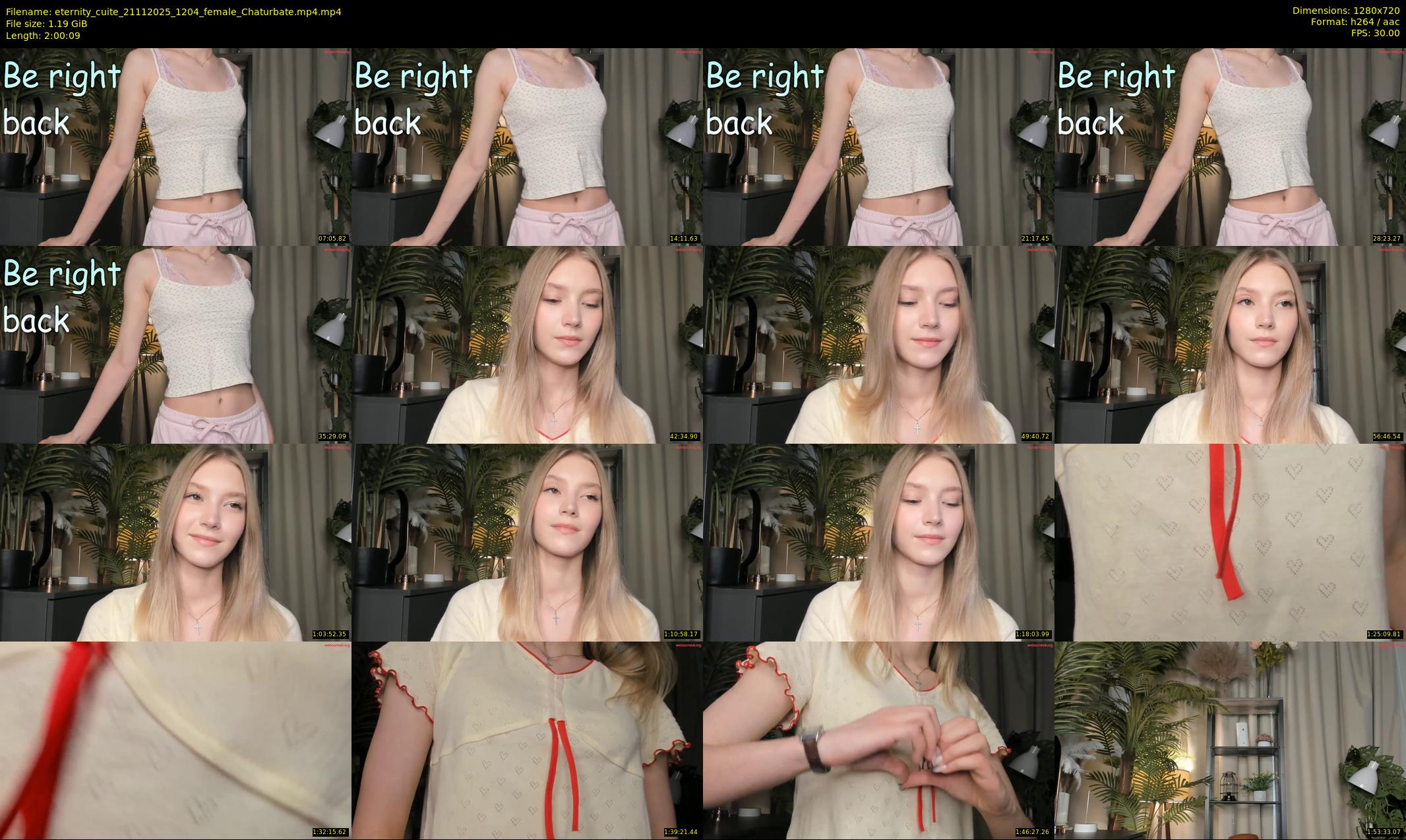 eternity_cuite — 121 minute Chaturbate female cam show recording, 720p, Nov 21, 2025