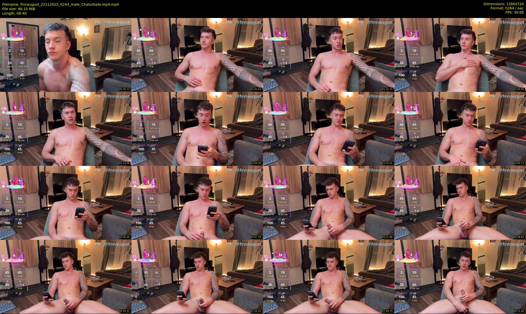 finnaugust — 9 minute Chaturbate male cam show recording, 720p, Nov 22, 2025