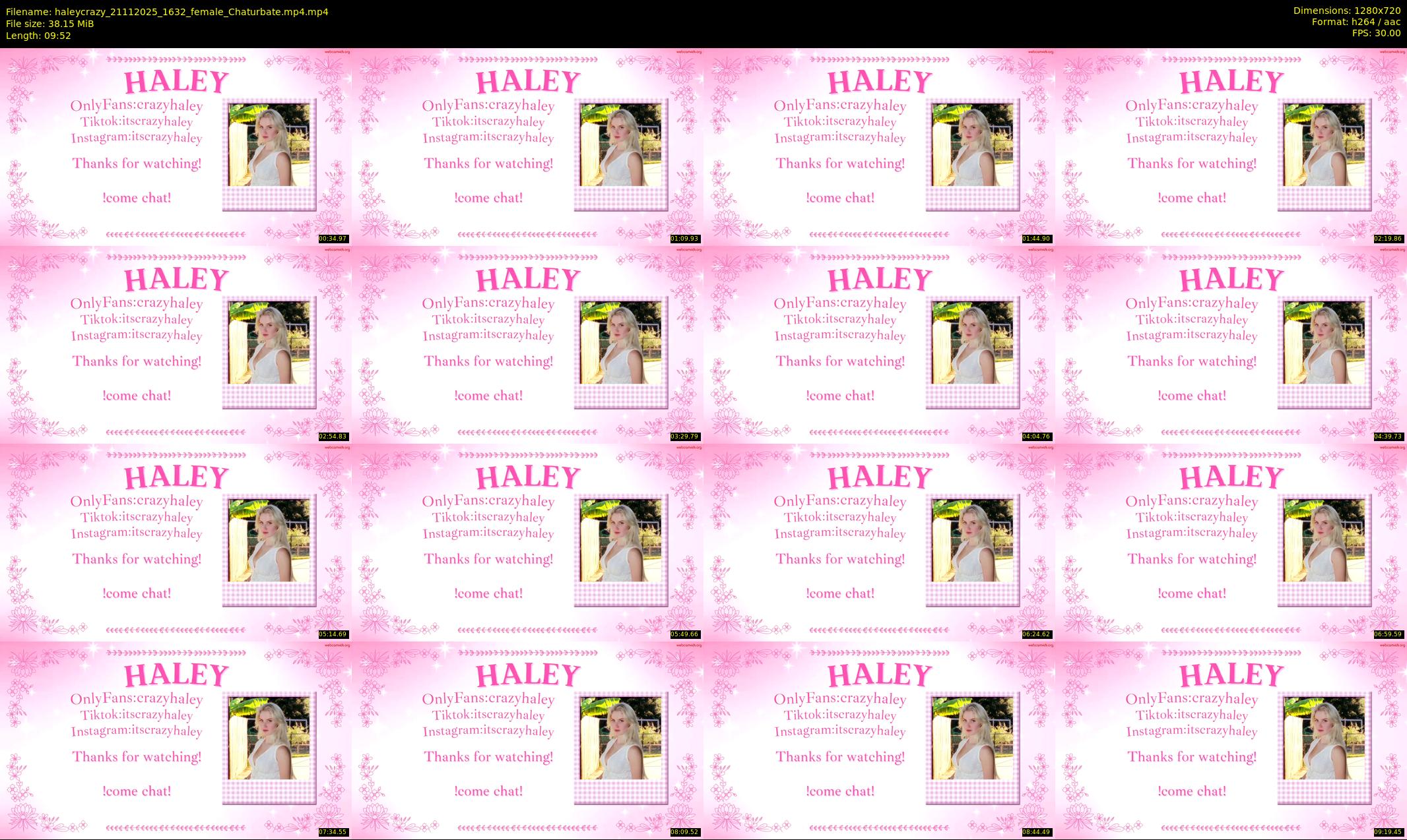 haleycrazy — 10 minute Chaturbate female cam show recording, 720p, Nov 21, 2025