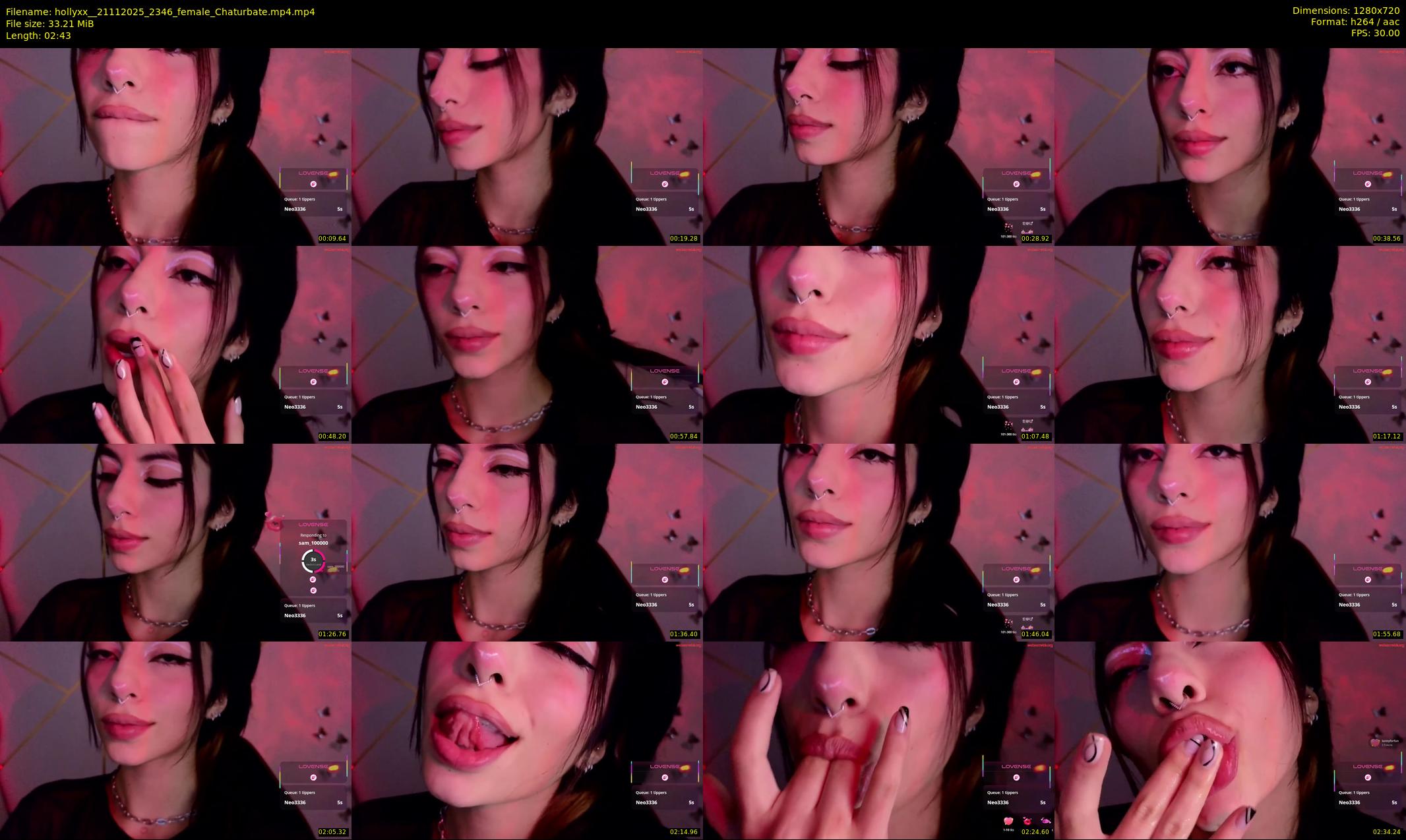 hollyxx_ — 3 minute Chaturbate female cam show recording, 720p, Nov 21, 2025