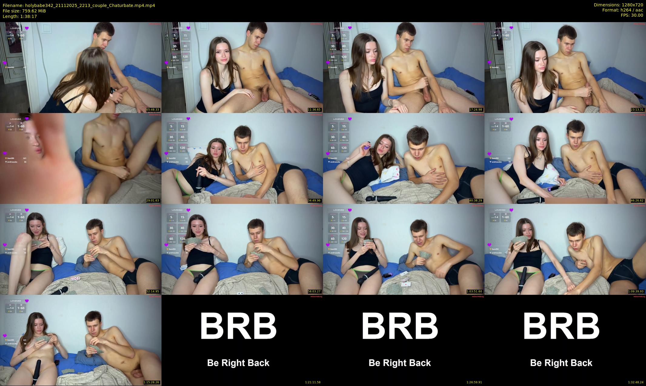 holybabe342 — 99 minute Chaturbate couple cam show recording, 720p, Nov 21, 2025