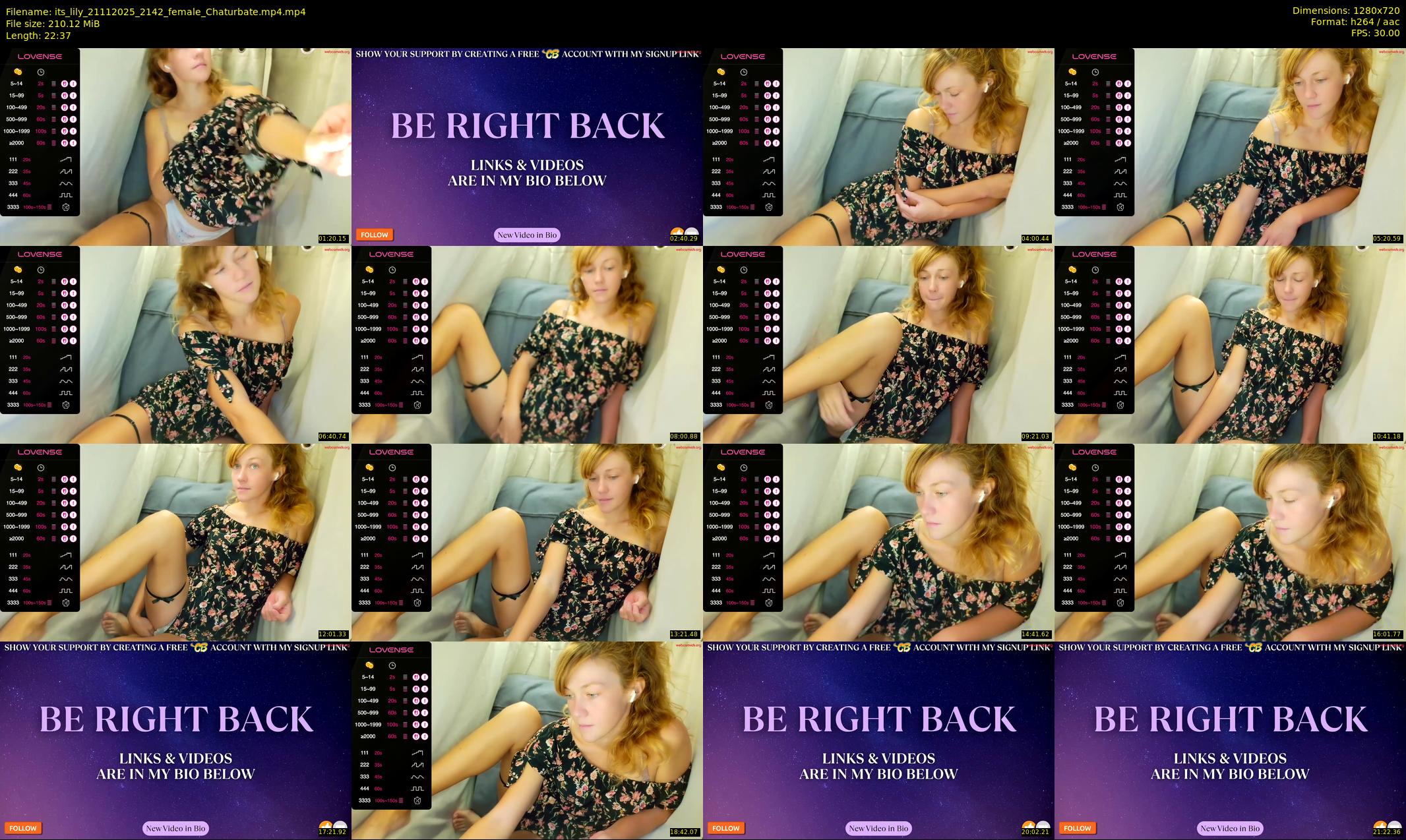its_lily — 23 minute Chaturbate female cam show recording, 720p, Nov 21, 2025