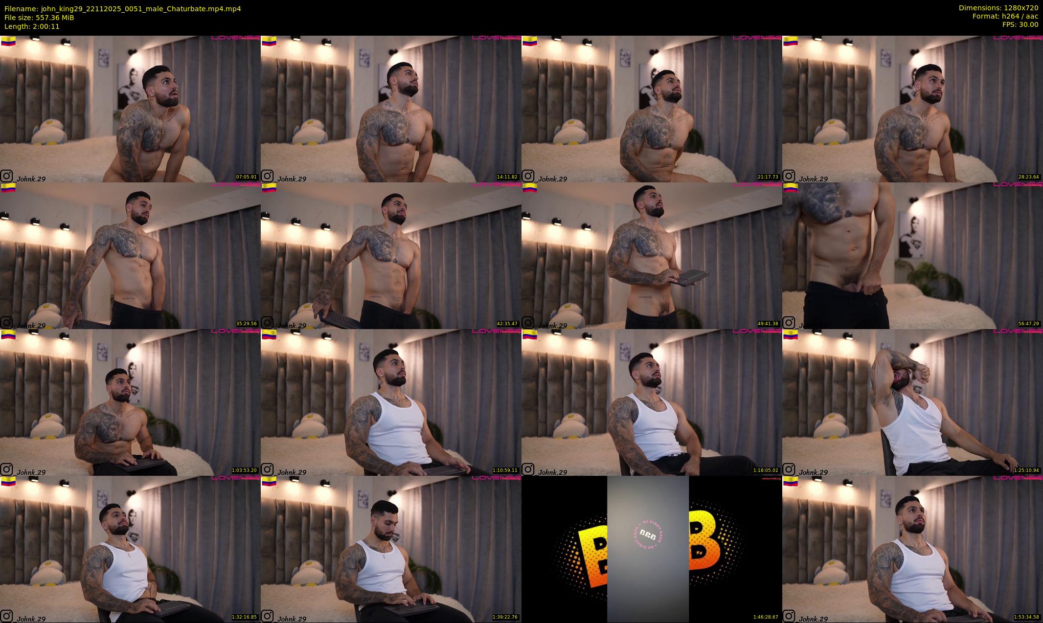 john_king29 — 121 minute Chaturbate male cam show recording, 720p, Nov 22, 2025