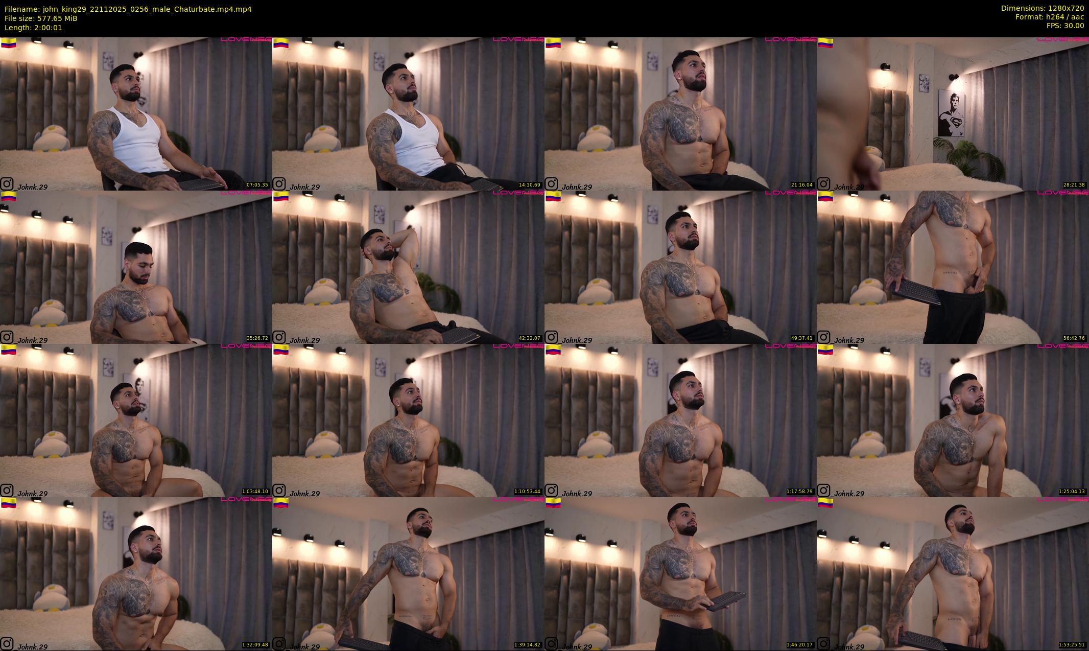 john_king29 — 121 minute Chaturbate male cam show recording, 720p, Nov 22, 2025