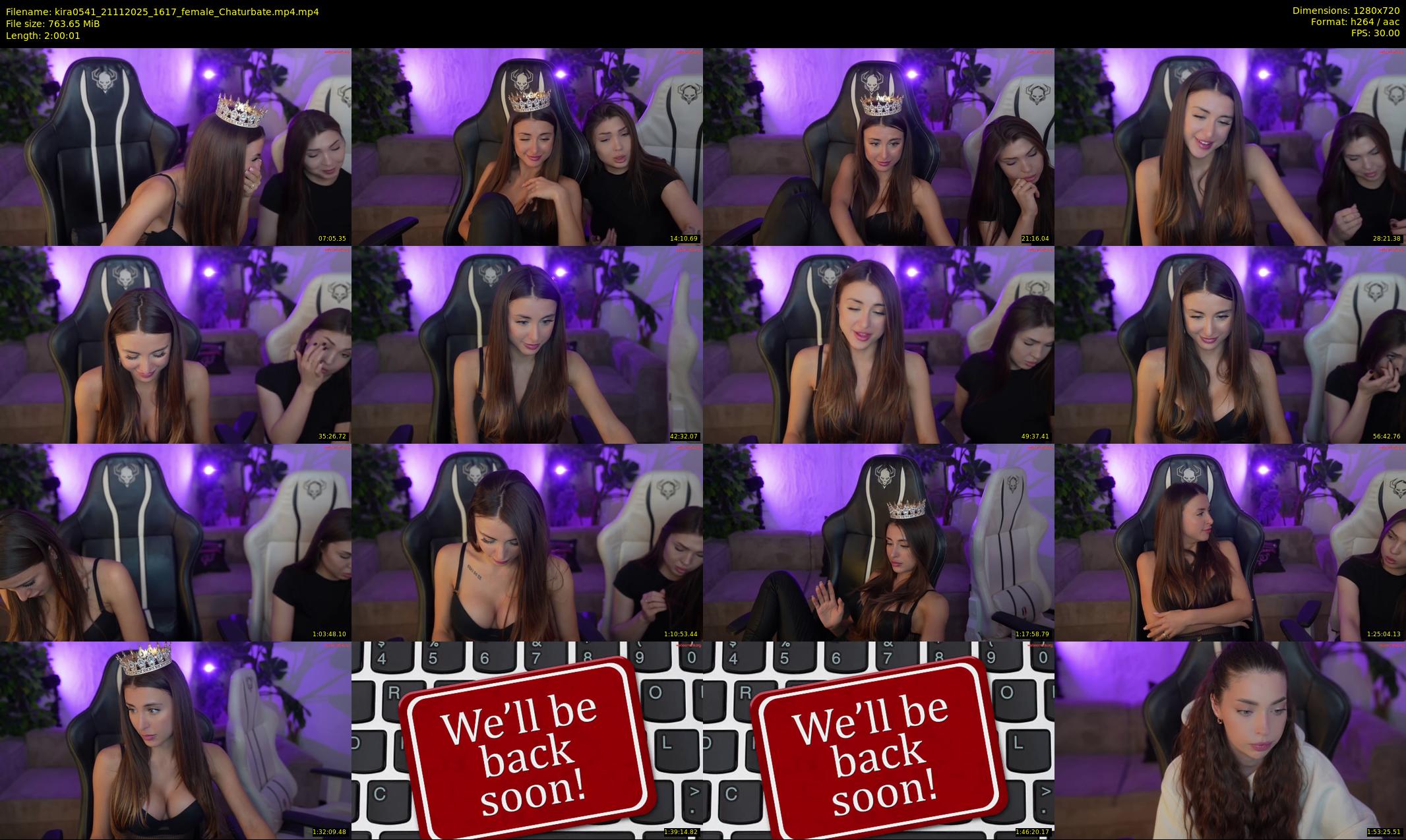 kira0541 — 121 minute Chaturbate couple cam show recording, 720p, Nov 21, 2025