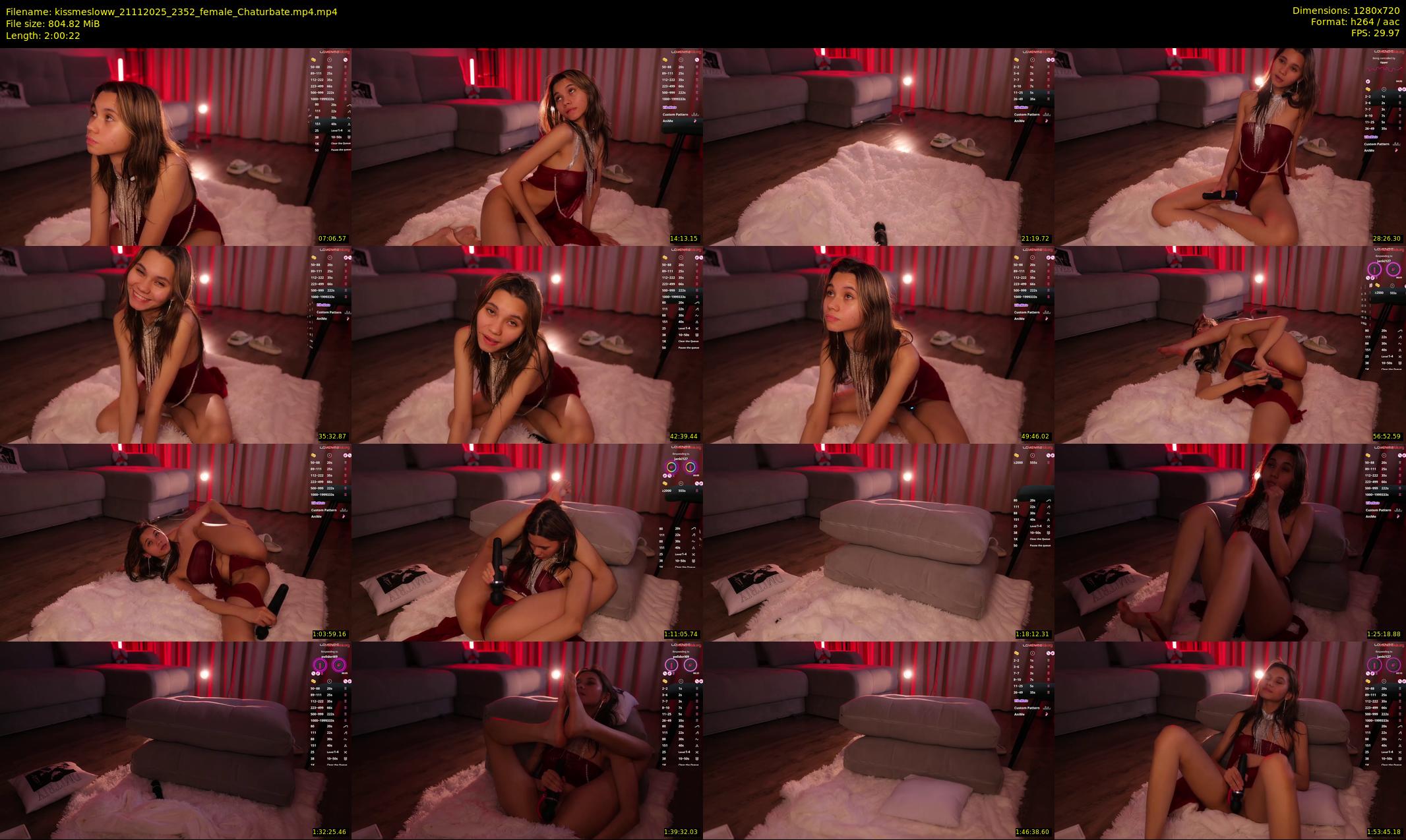 kissmesloww — 121 minute Chaturbate female cam show recording, 720p, Nov 21, 2025