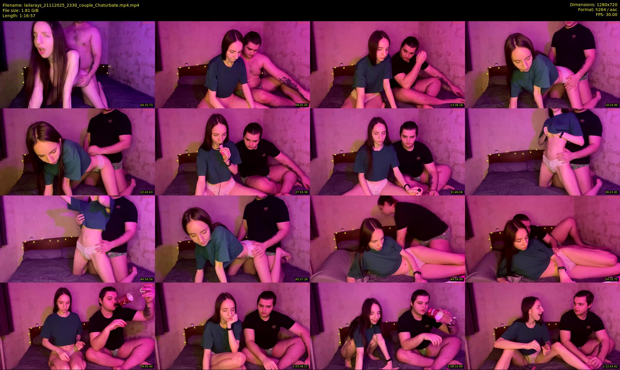 lailarays — 77 minute Chaturbate couple cam show recording, 720p, Nov 21, 2025