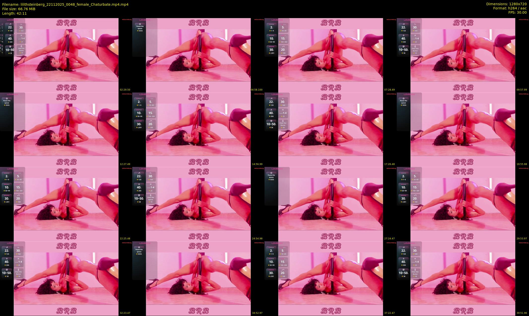 lilithsteinberg — 43 minute Chaturbate female cam show recording, 720p, Nov 22, 2025