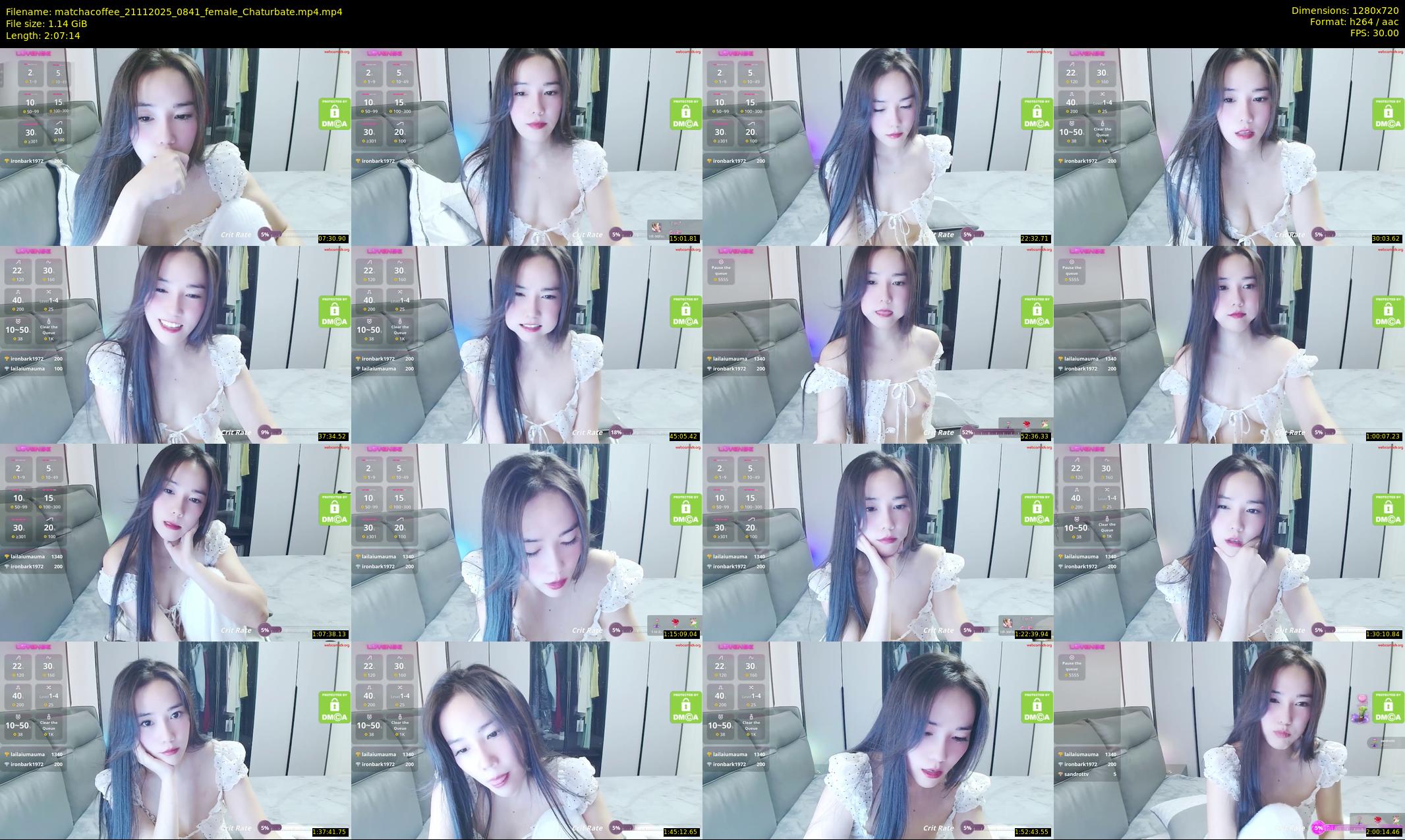 matchacoffee — 128 minute Chaturbate female cam show recording, 720p, Nov 21, 2025