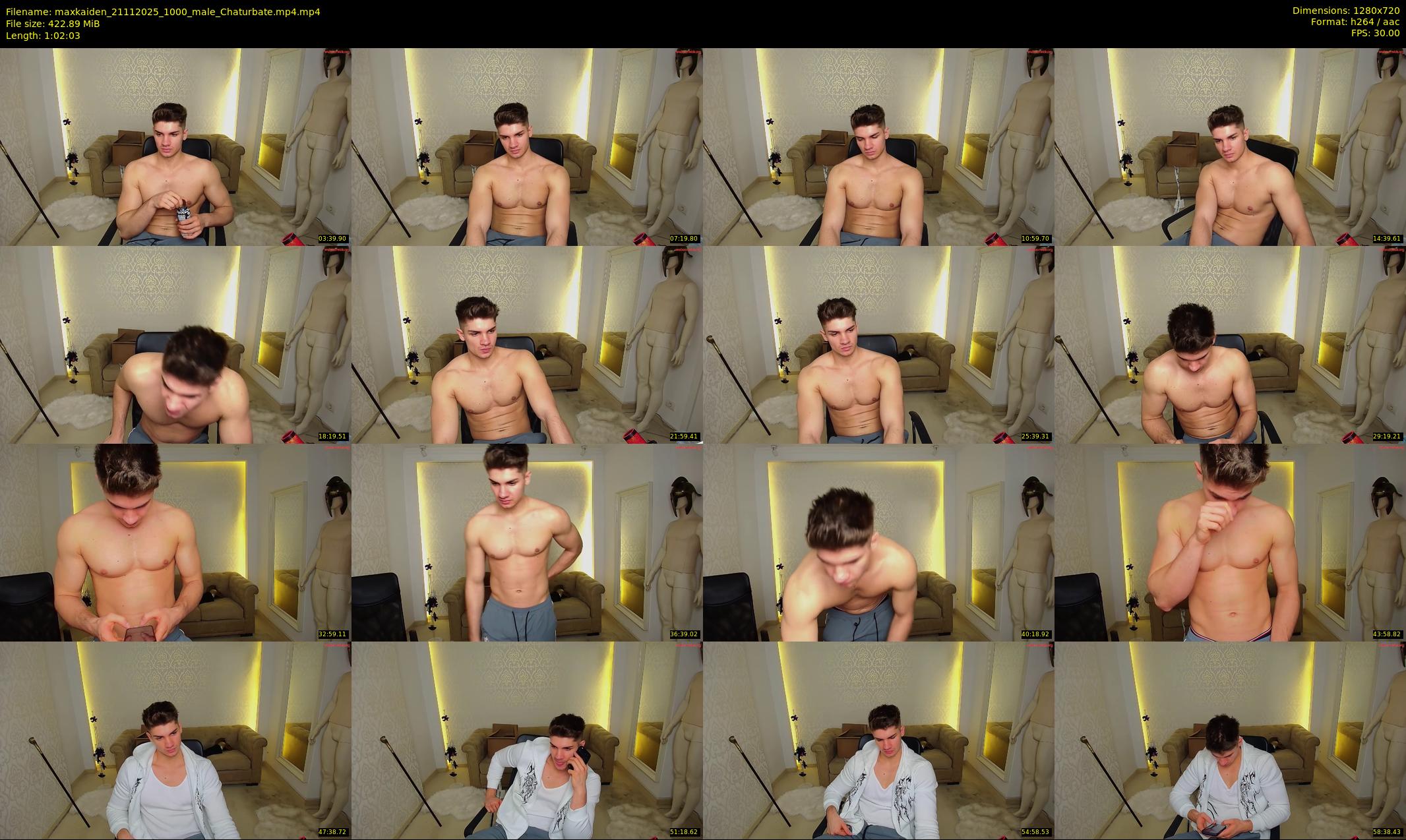 maxkaiden — 63 minute Chaturbate male cam show recording, 720p, Nov 21, 2025