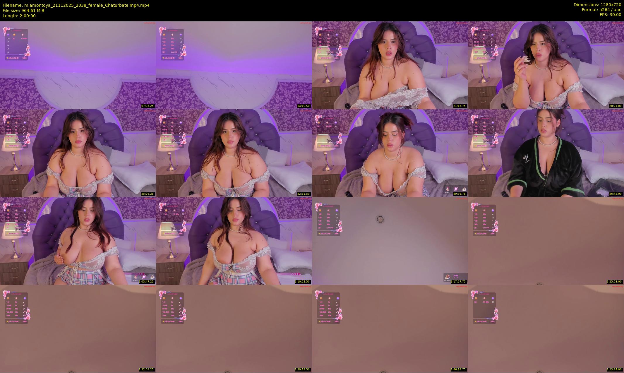 miamontoya — 120 minute Chaturbate female cam show recording, 720p, Nov 21, 2025