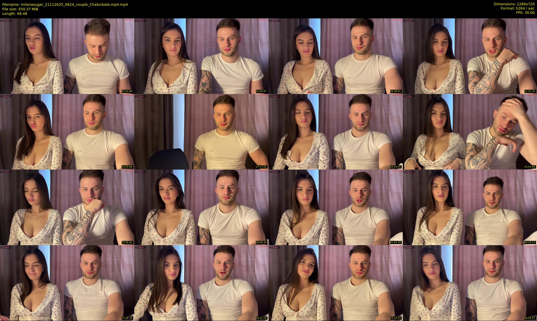 milanasugar — 49 minute Chaturbate couple cam show recording, 720p, Nov 21, 2025