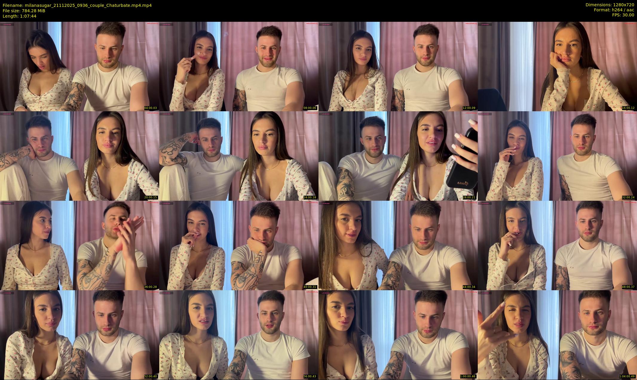 milanasugar — 68 minute Chaturbate couple cam show recording, 720p, Nov 21, 2025