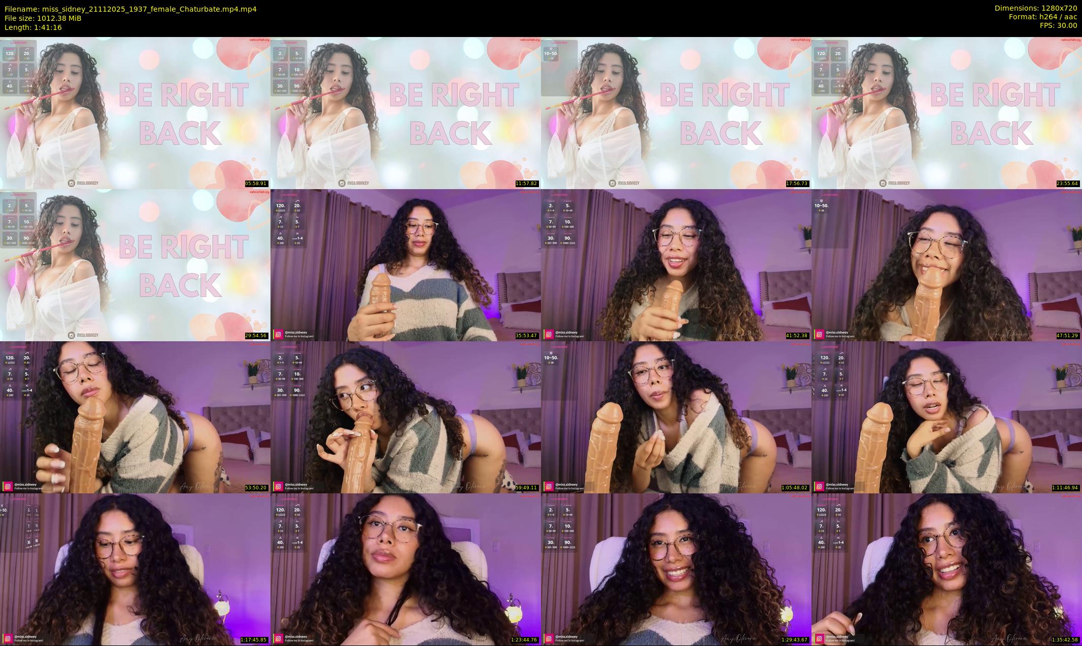 miss_sidney — 102 minute Chaturbate female cam show recording, 720p, Nov 21, 2025
