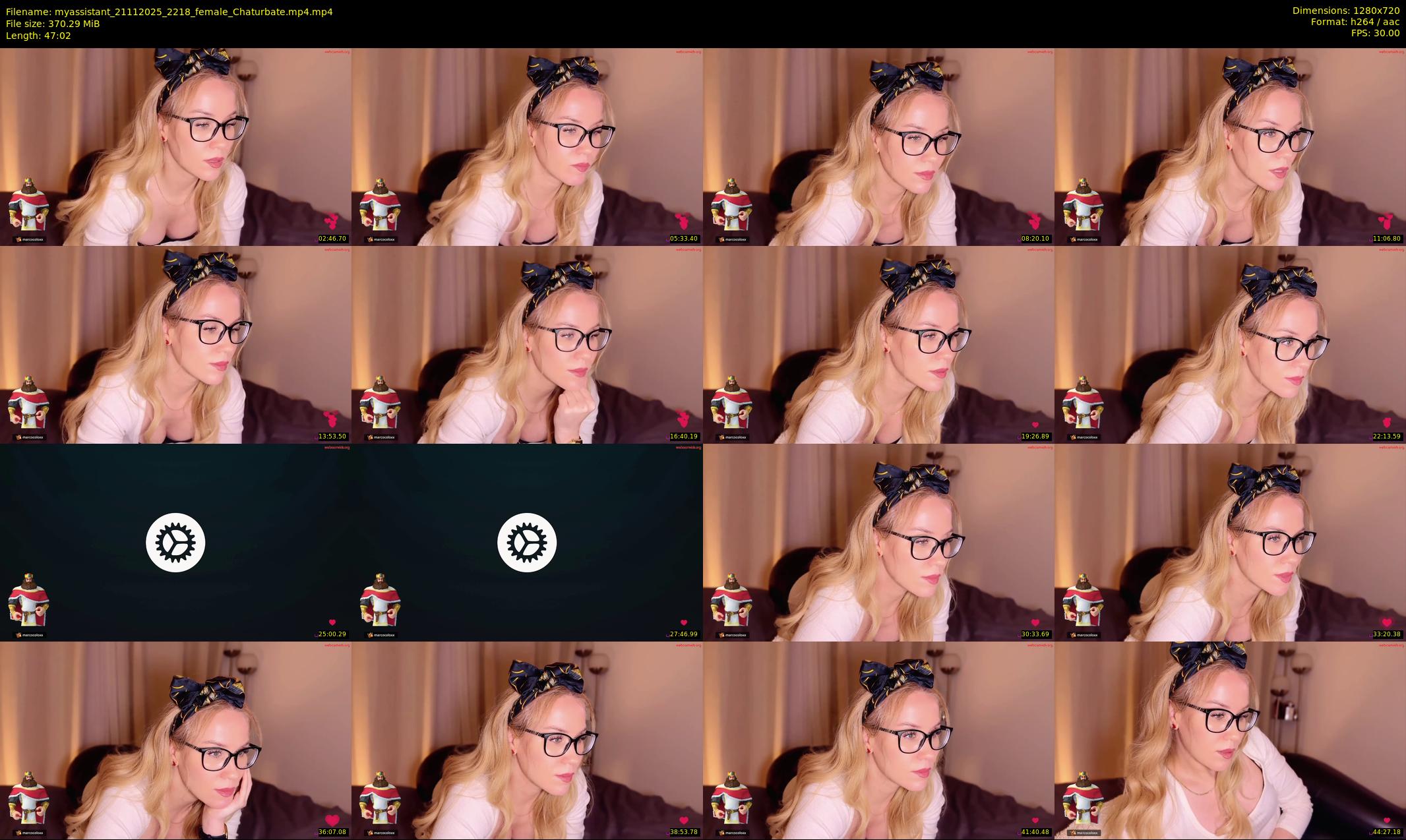 myassistant — 48 minute Chaturbate female cam show recording, 720p, Nov 21, 2025