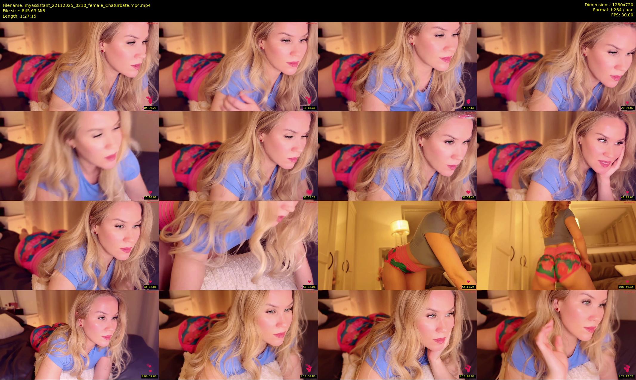 myassistant — 88 minute Chaturbate female cam show recording, 720p, Nov 22, 2025