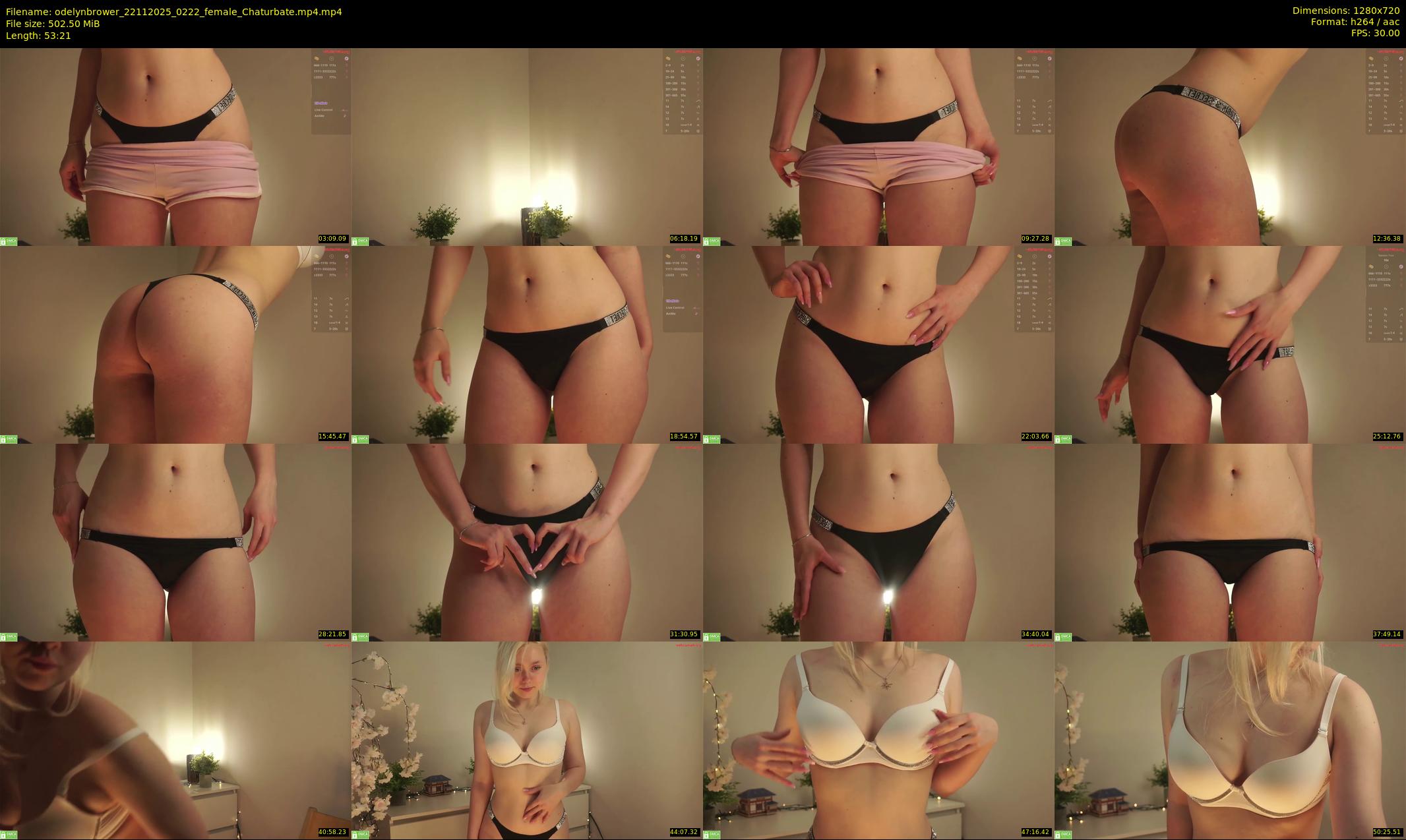 odelynbrower — 54 minute Chaturbate female cam show recording, 720p, Nov 22, 2025