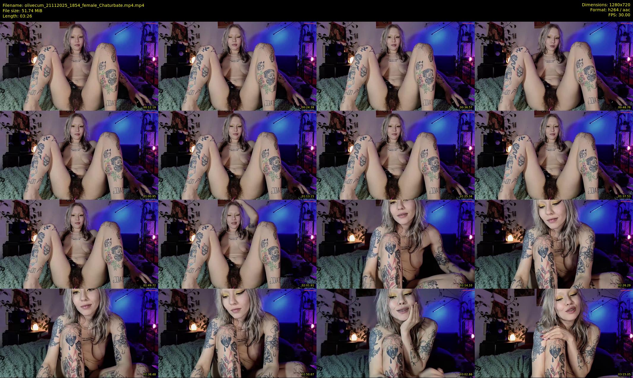 olivecum — 4 minute Chaturbate female cam show recording, 720p, Nov 21, 2025