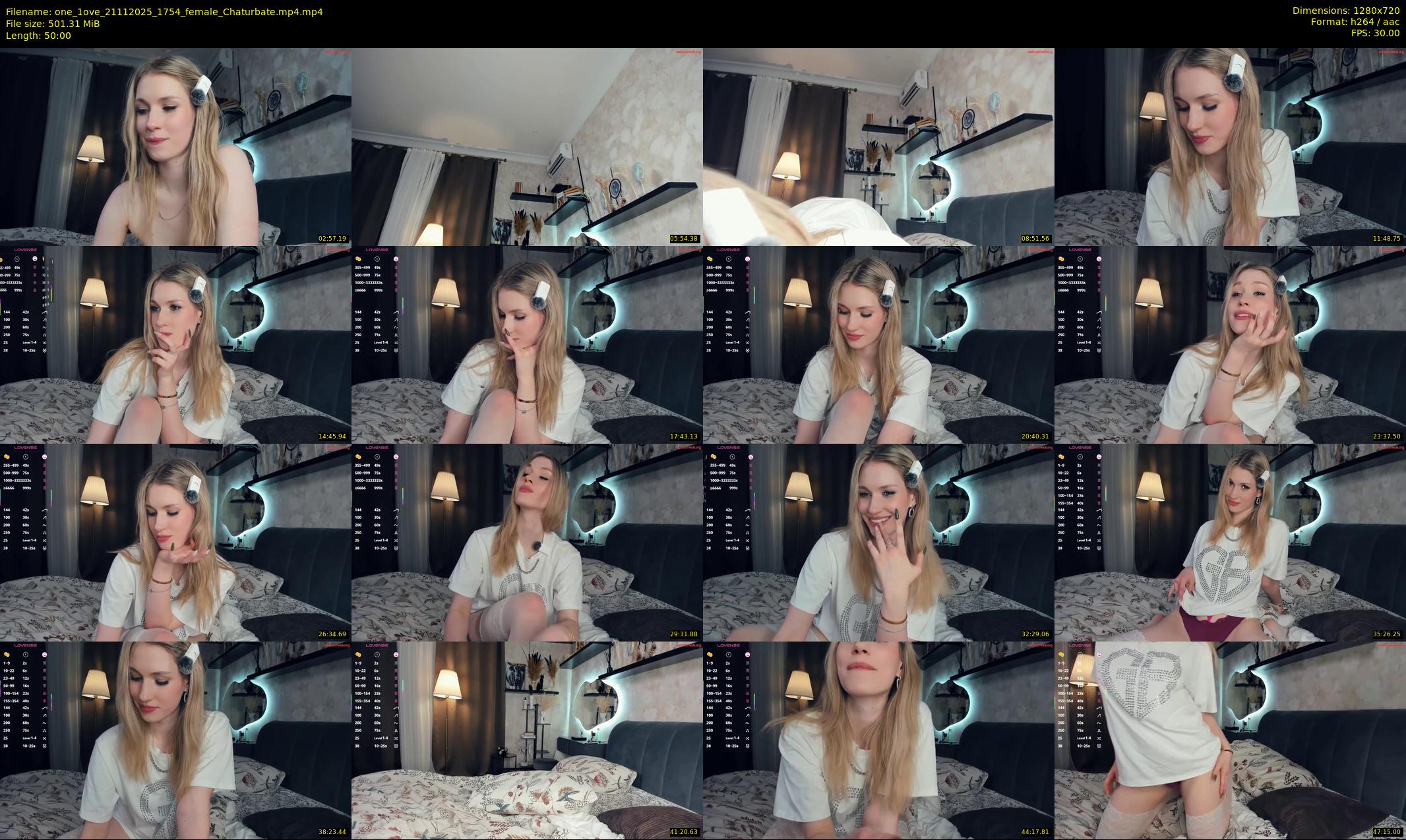 one_1ove — 50 minute Chaturbate female cam show recording, 720p, Nov 21, 2025