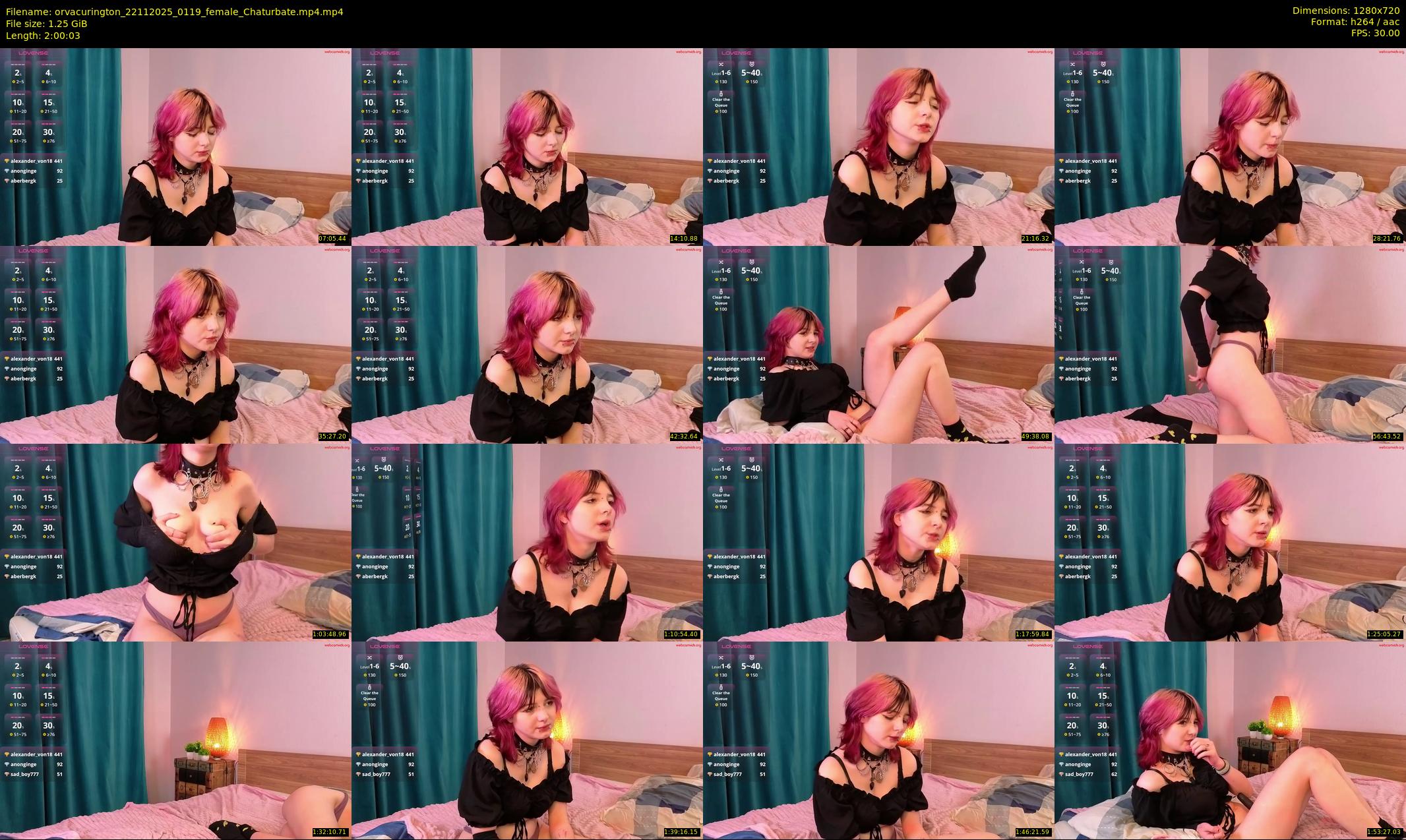orvacurington — 121 minute Chaturbate female cam show recording, 720p, Nov 22, 2025